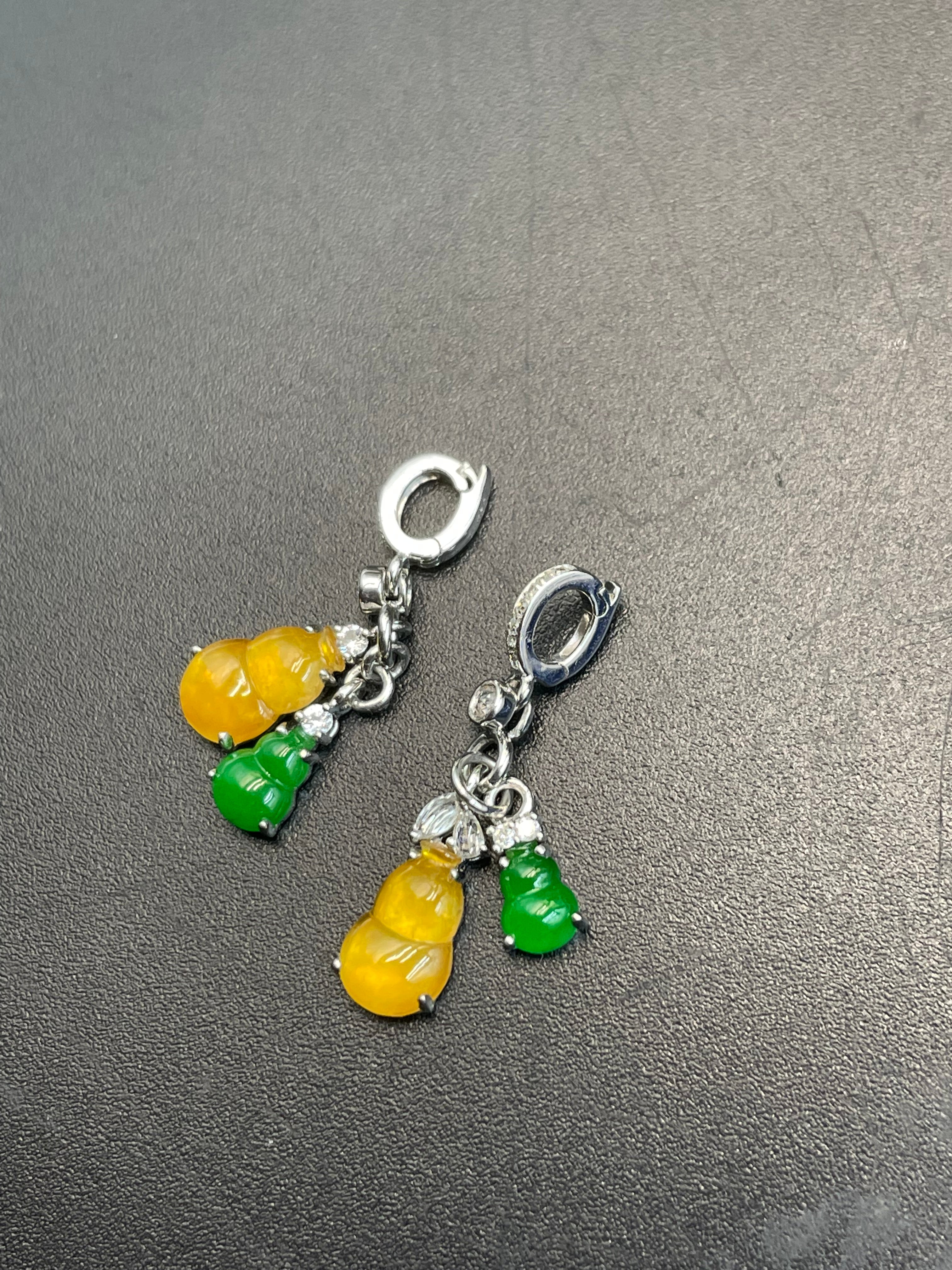 緬甸天然翡翠俏色福祿吊墜