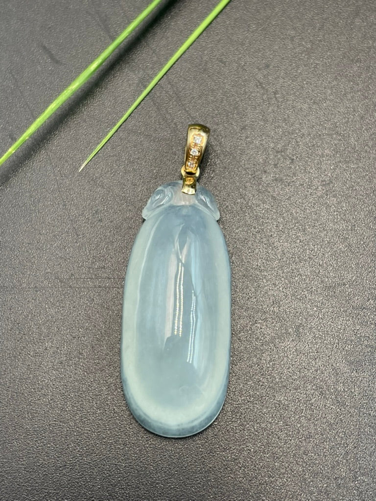 天然緬甸翡翠冰種福瓜吊墜