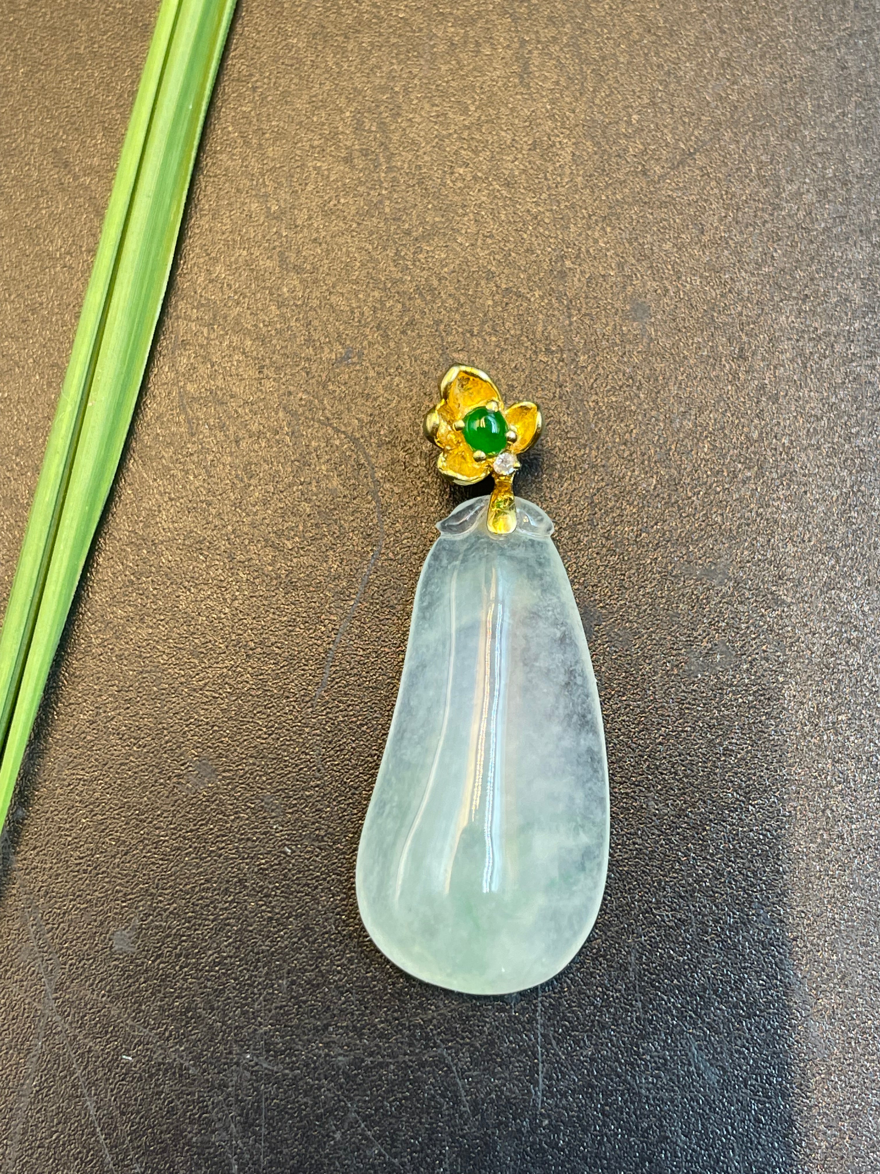 緬甸天然翡翠福瓜吊墜