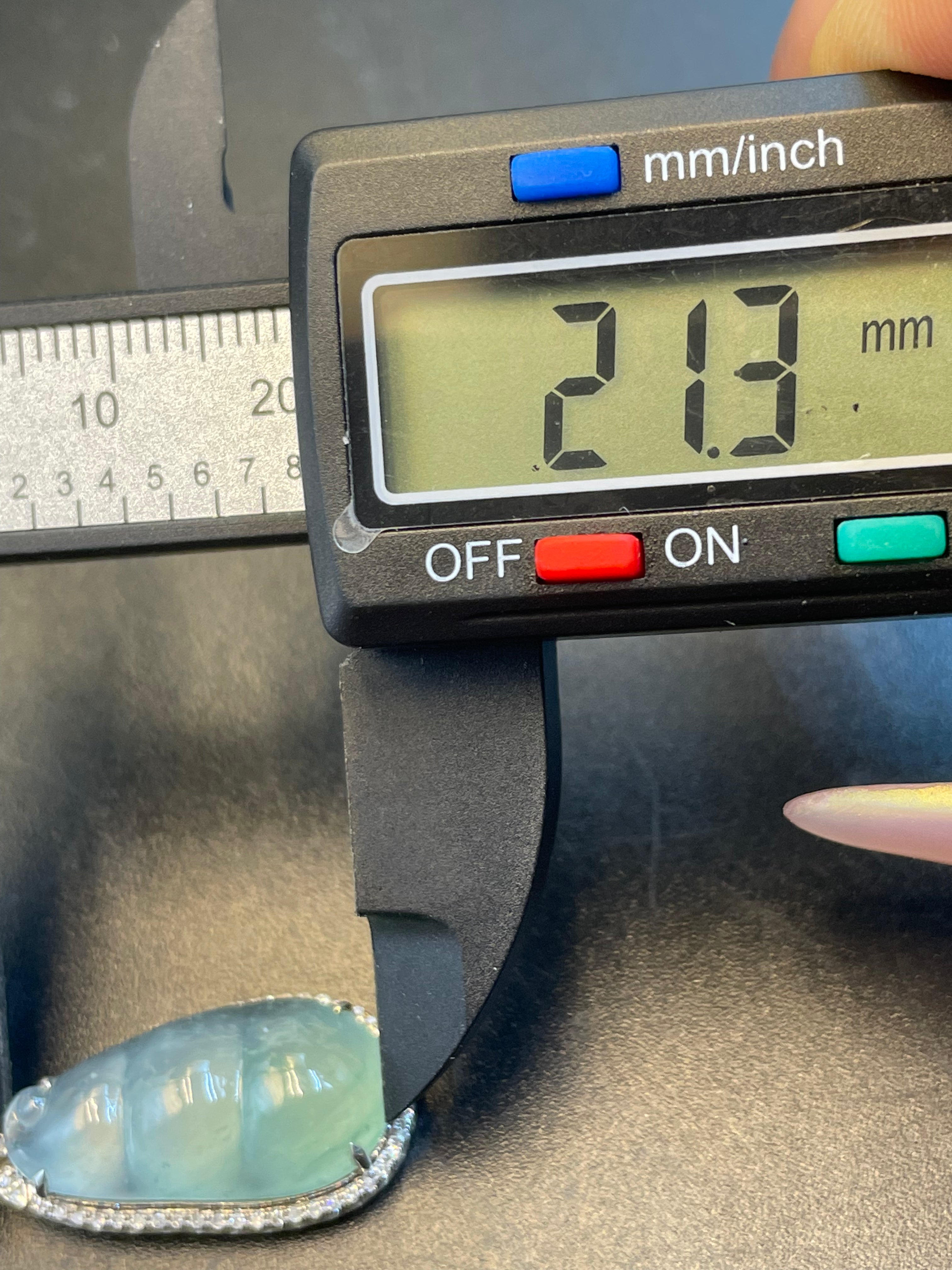 緬甸天然翡翠冰種福豆吊墜