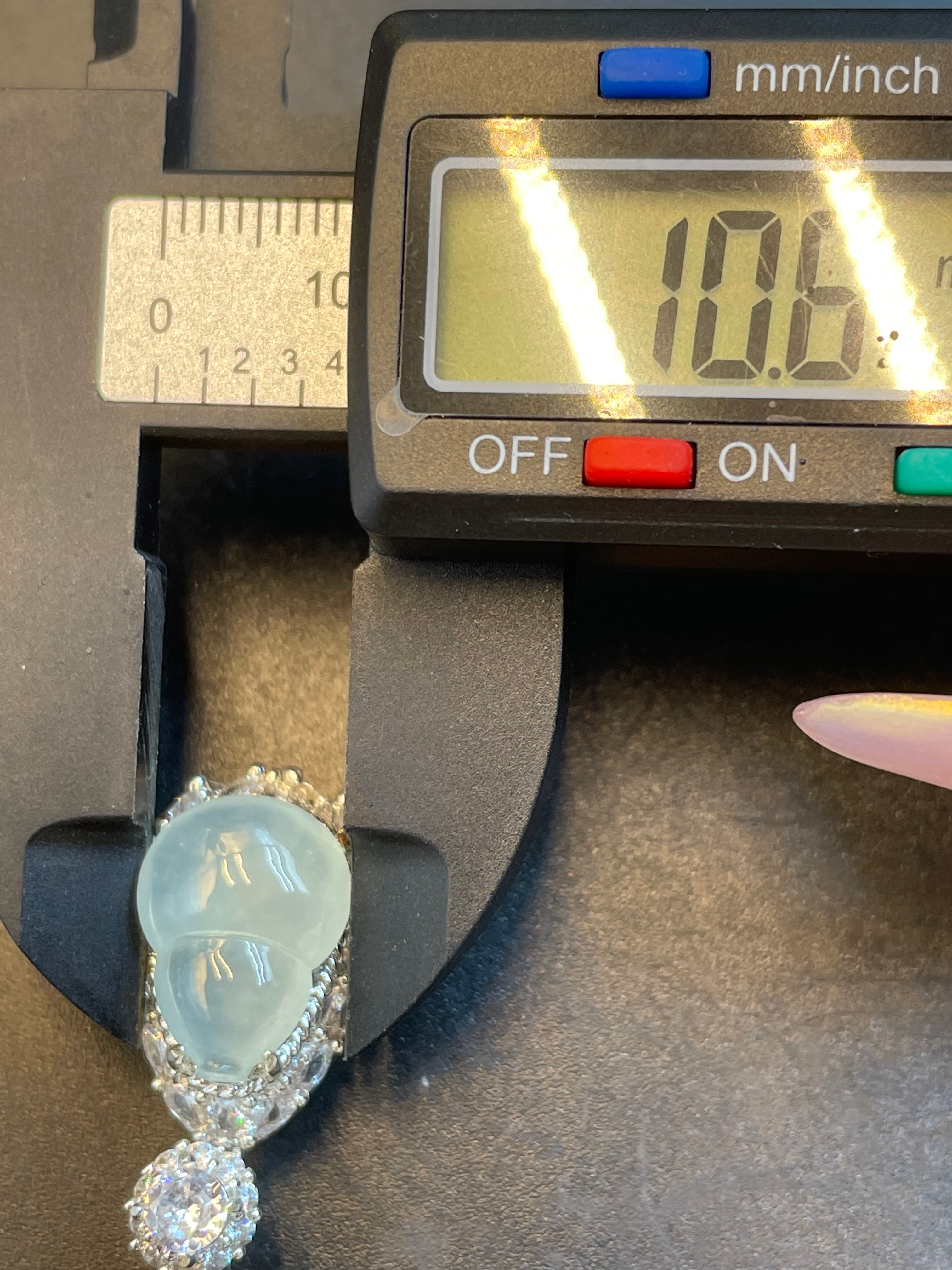 緬甸天然翡翠冰種福祿蛋面吊墜