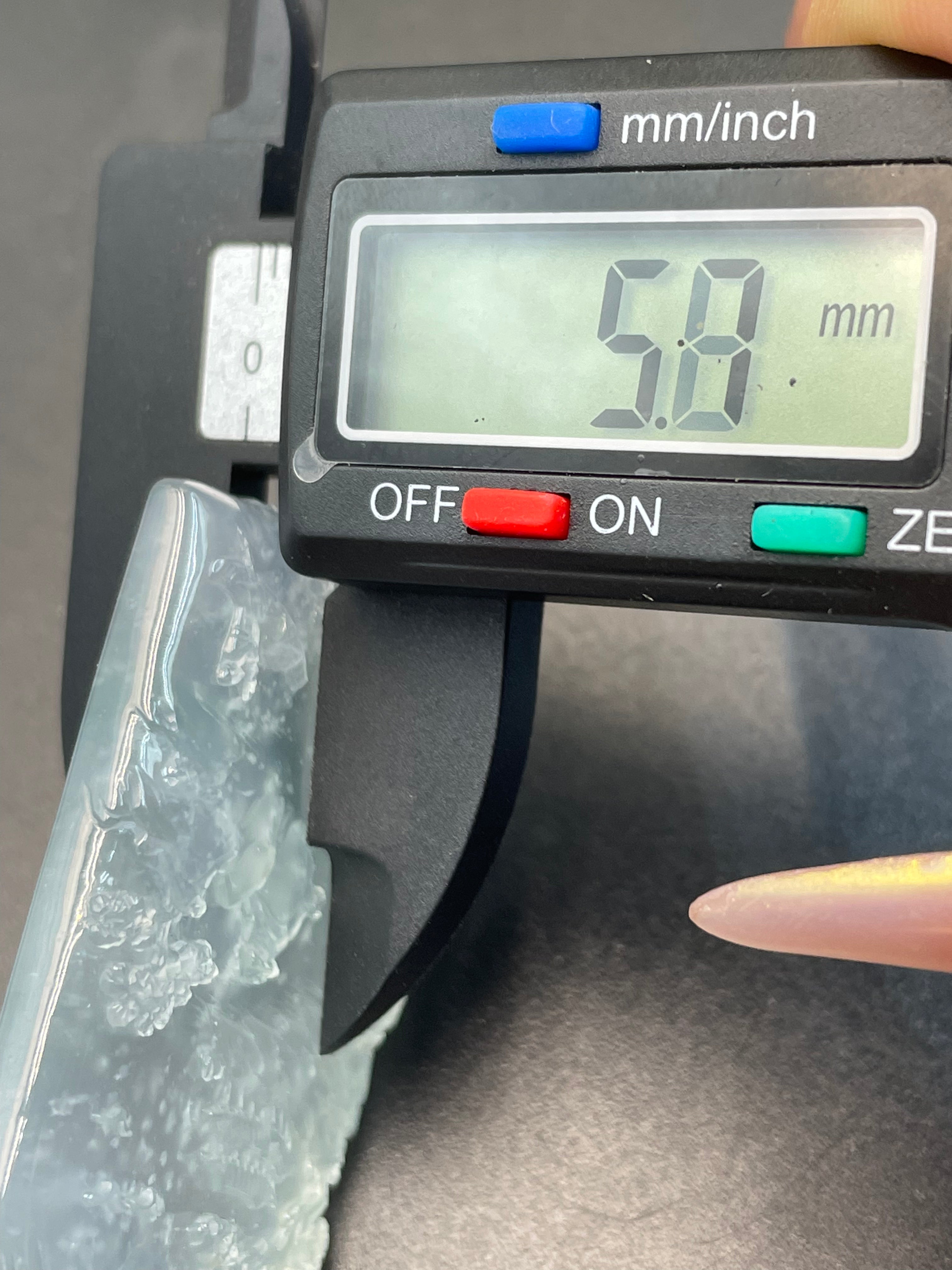 緬甸天然翡翠高冰雪花棉山水意境吊墜