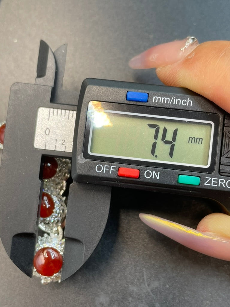 緬甸天然翡翠紅翡蛋面吊墜項鍊