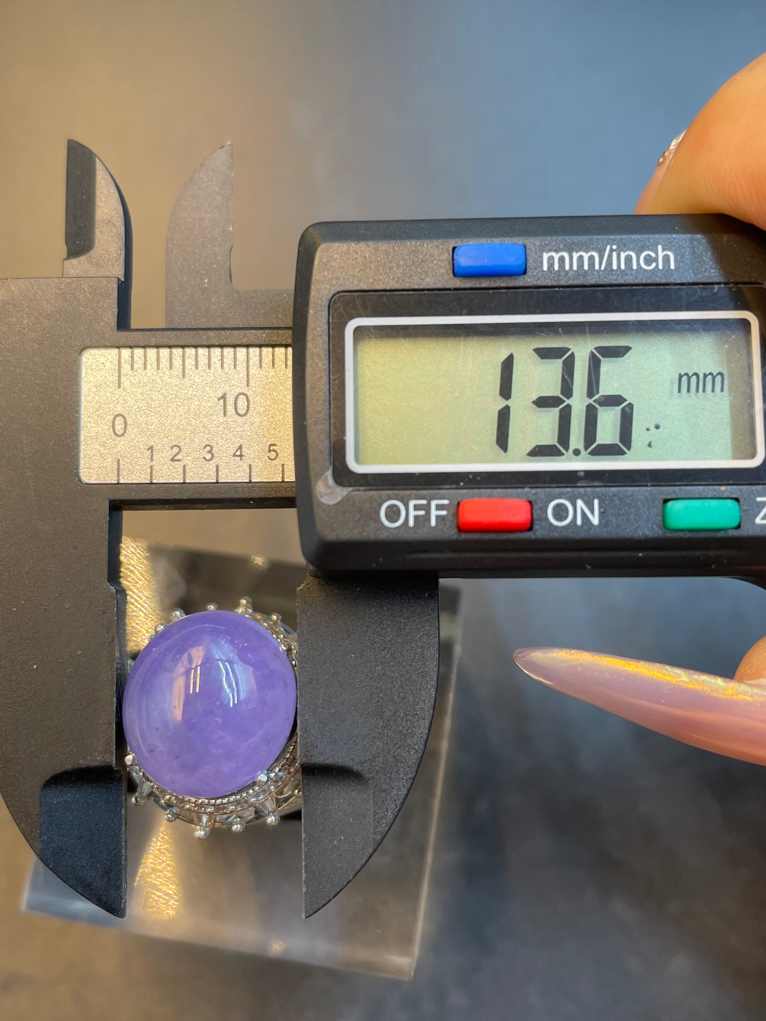 紫羅蘭翡翠吊墜戒指首飾