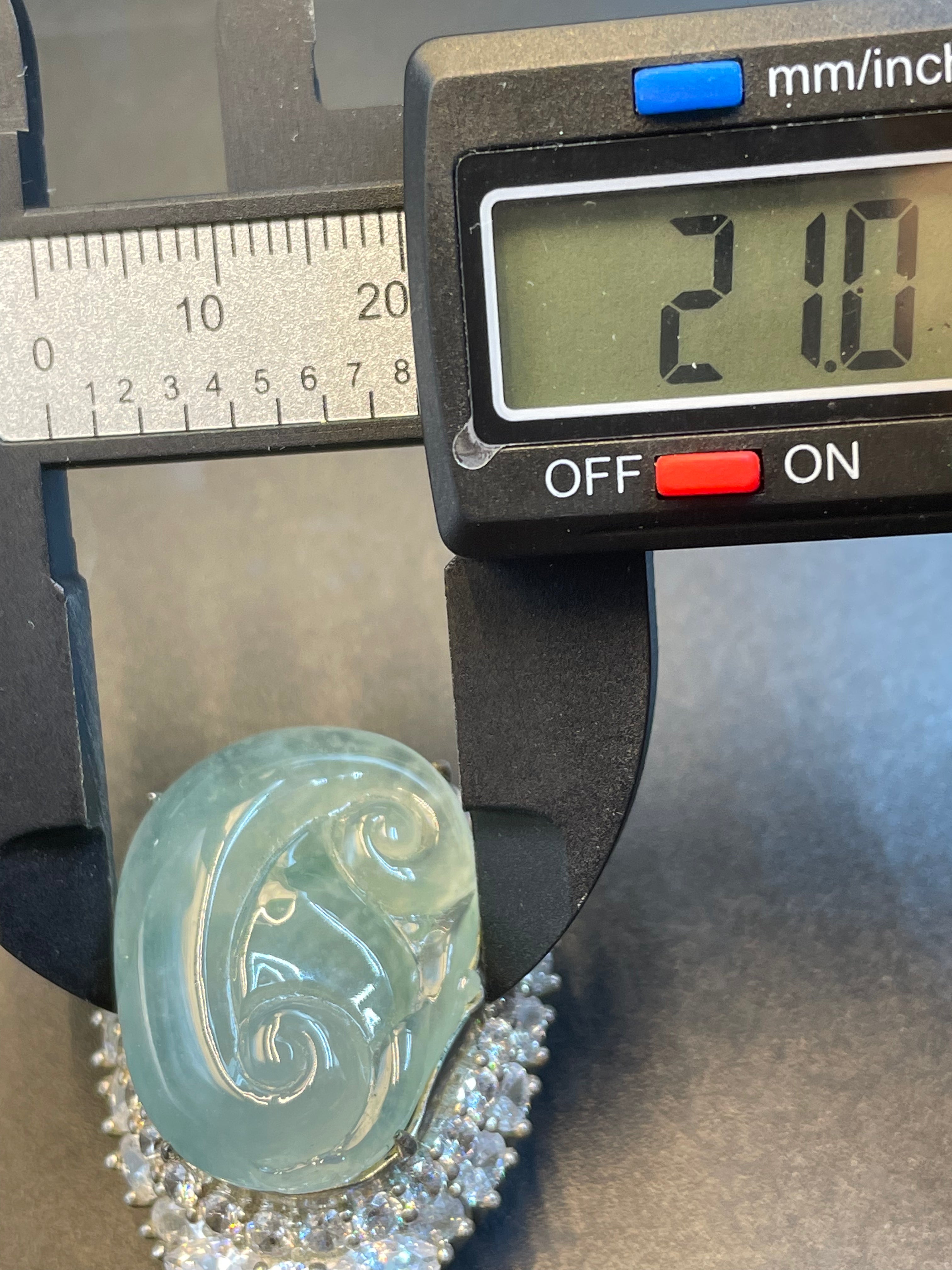 緬甸天然翡翠如意吊墜