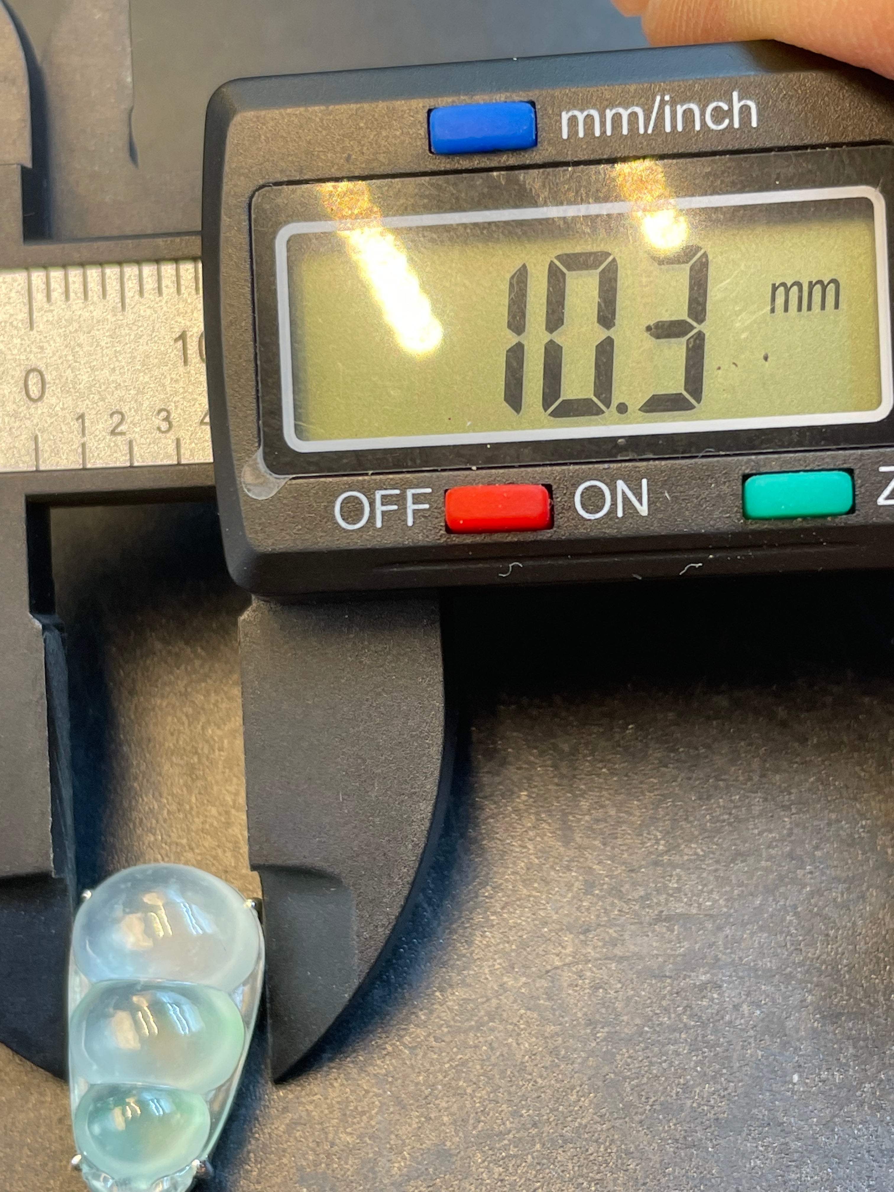 緬甸天然翡翠冰種福豆/三元及第吊墜