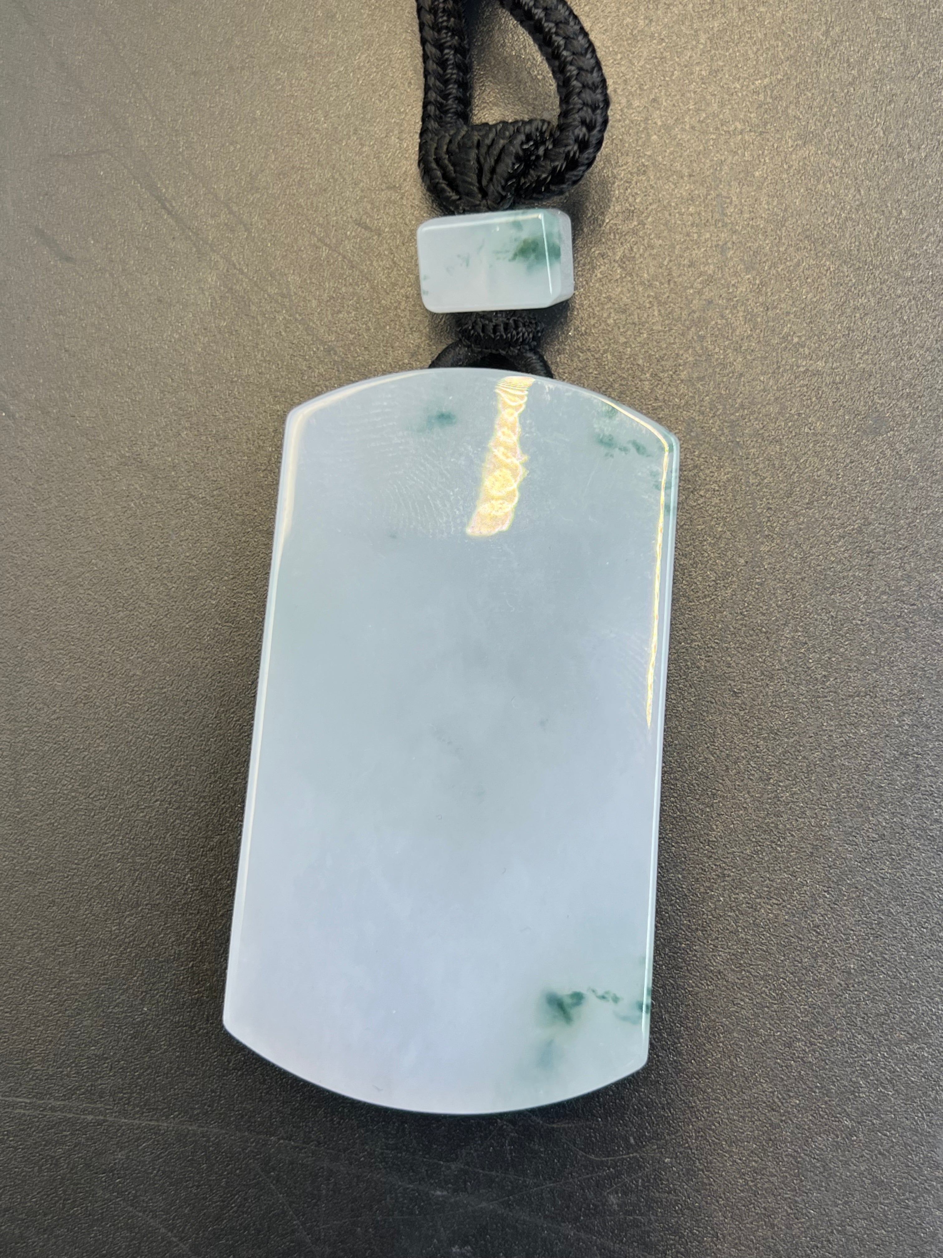 緬甸天然翡翠無事牌吊墜