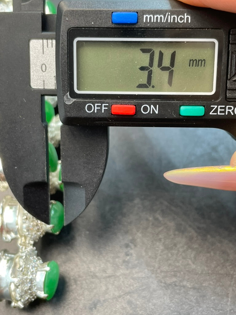 緬甸天然翡翠陽綠蛋面吊墜項鍊