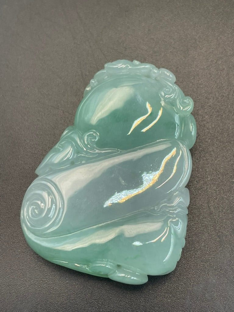 緬甸天然翡翠招財神獸吊墜