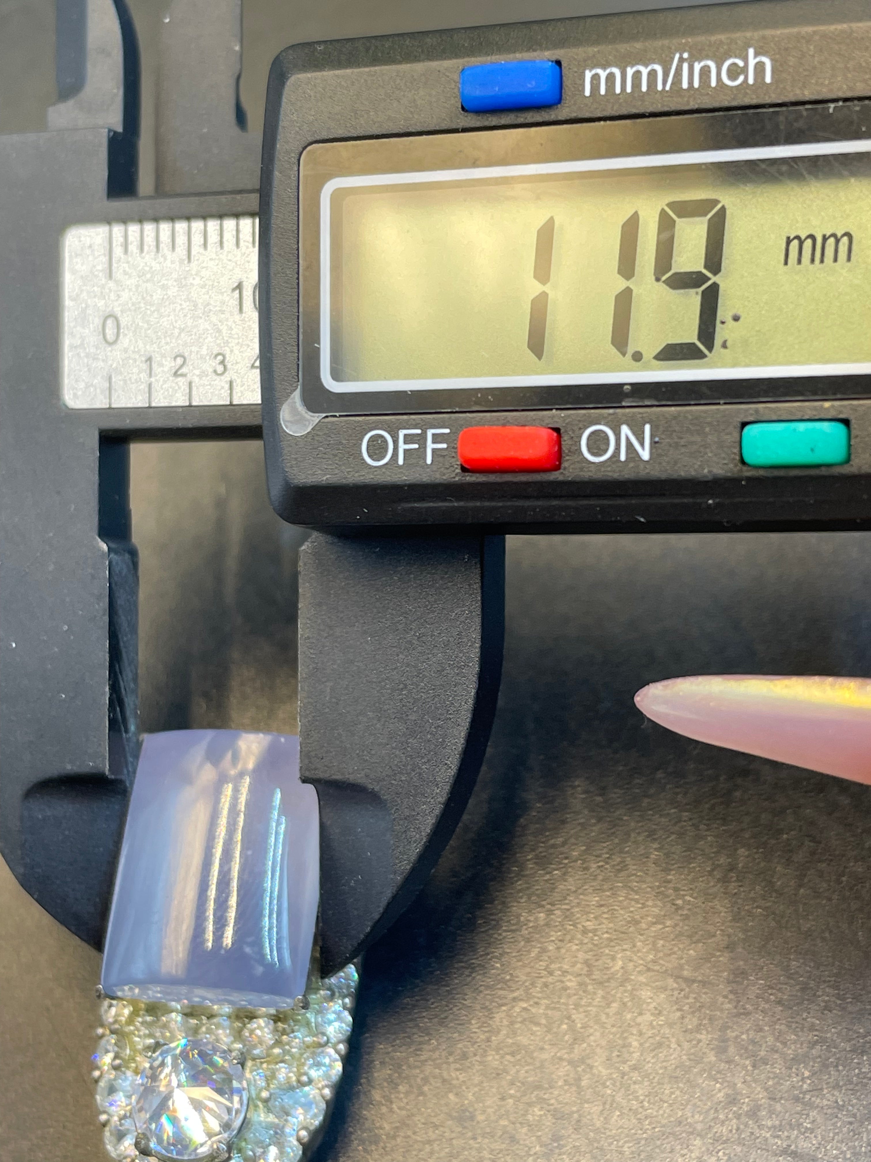 緬甸天然翡翠紫羅蘭方形蛋面吊墜