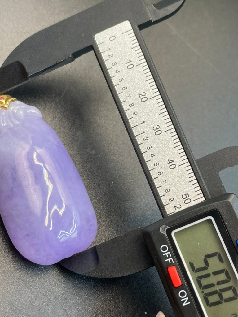 天然緬甸翡翠紫羅蘭福瓜吊墜