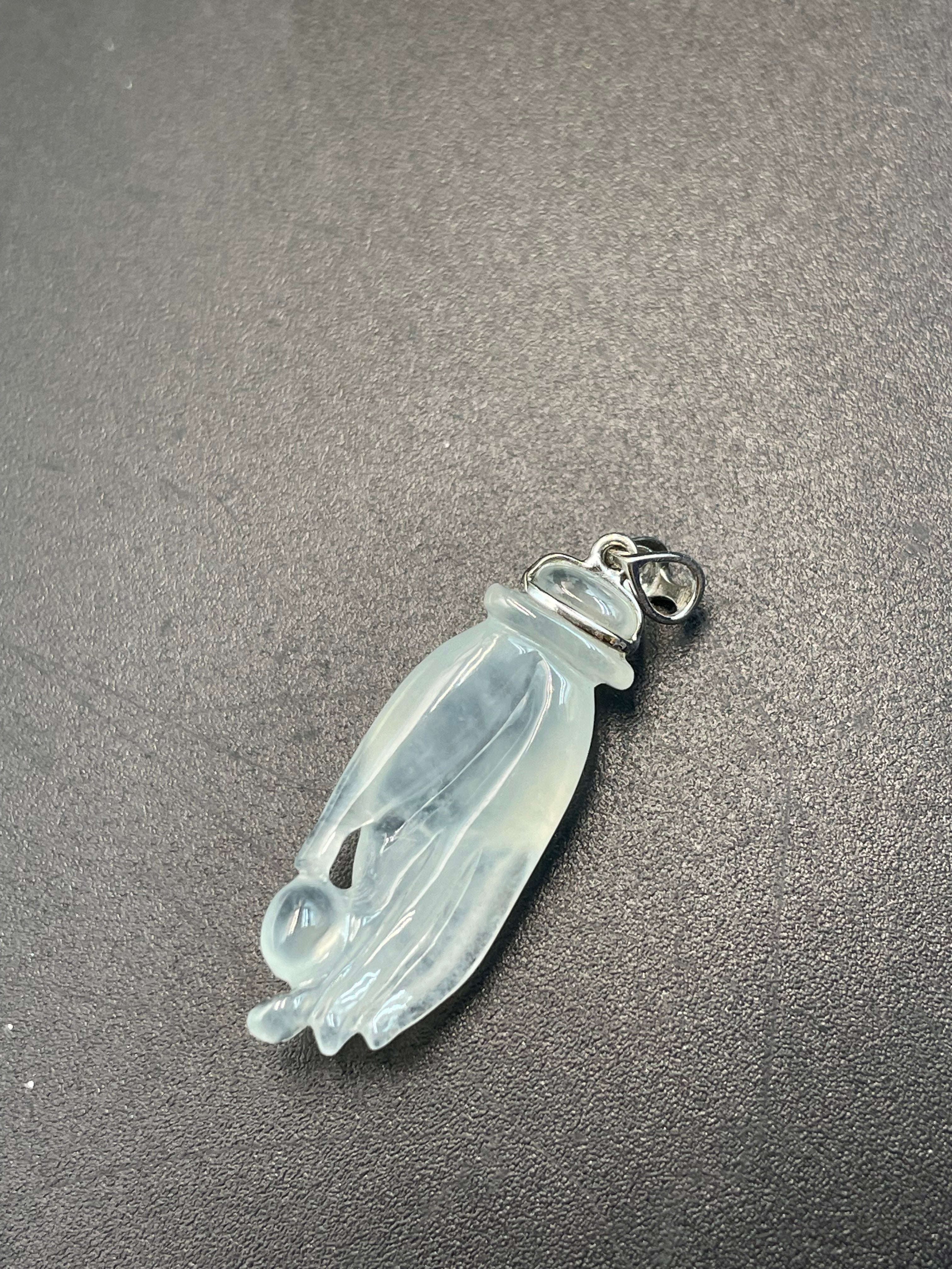 緬甸天然翡翠掌上明珠吊墜