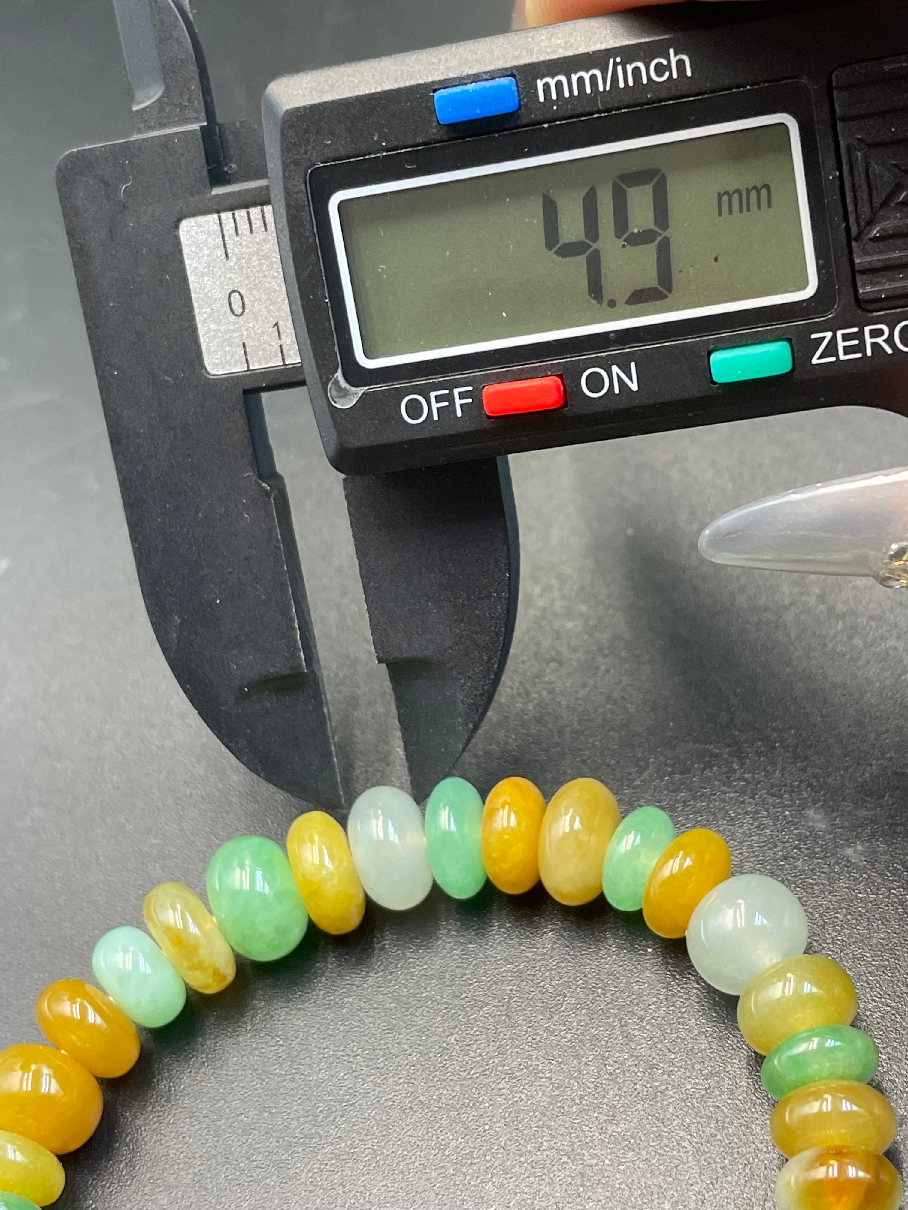 緬甸天然翡翠鼓珠多彩手串多宝手链