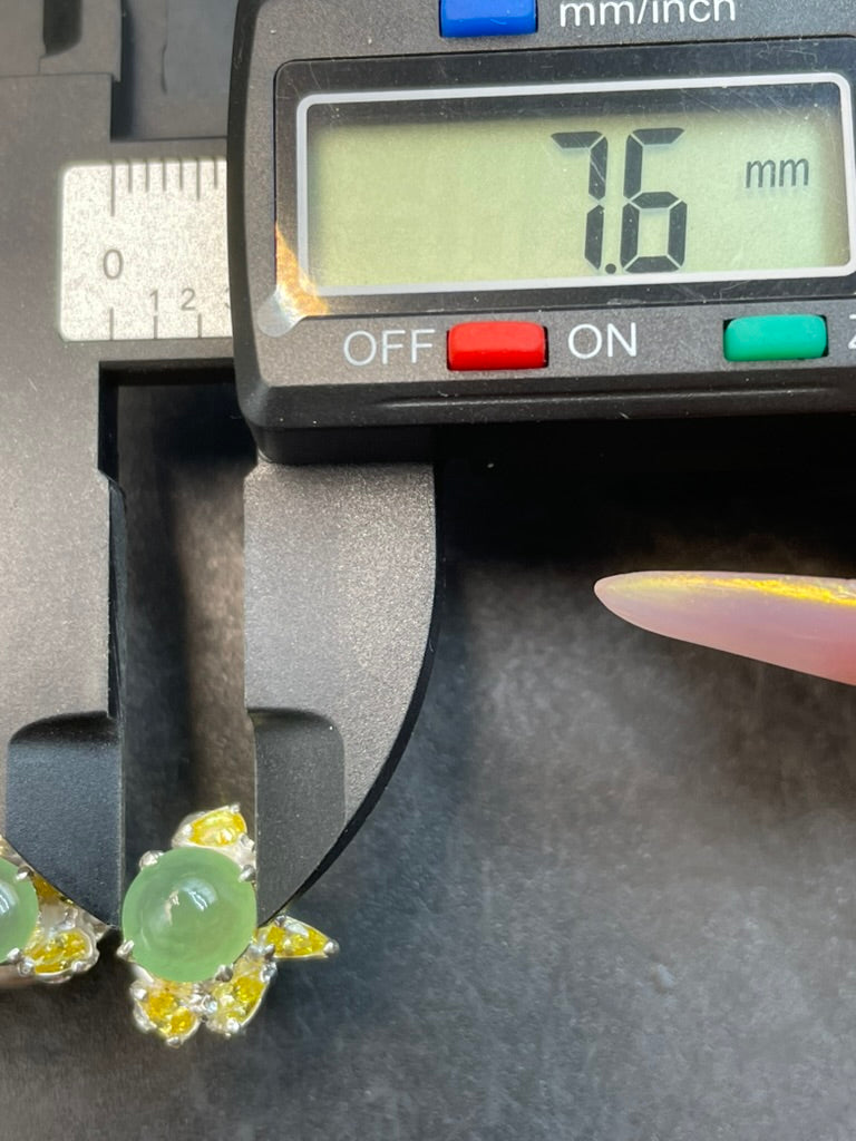 緬甸天然翡翠冰晴蛋面吊墜項鍊