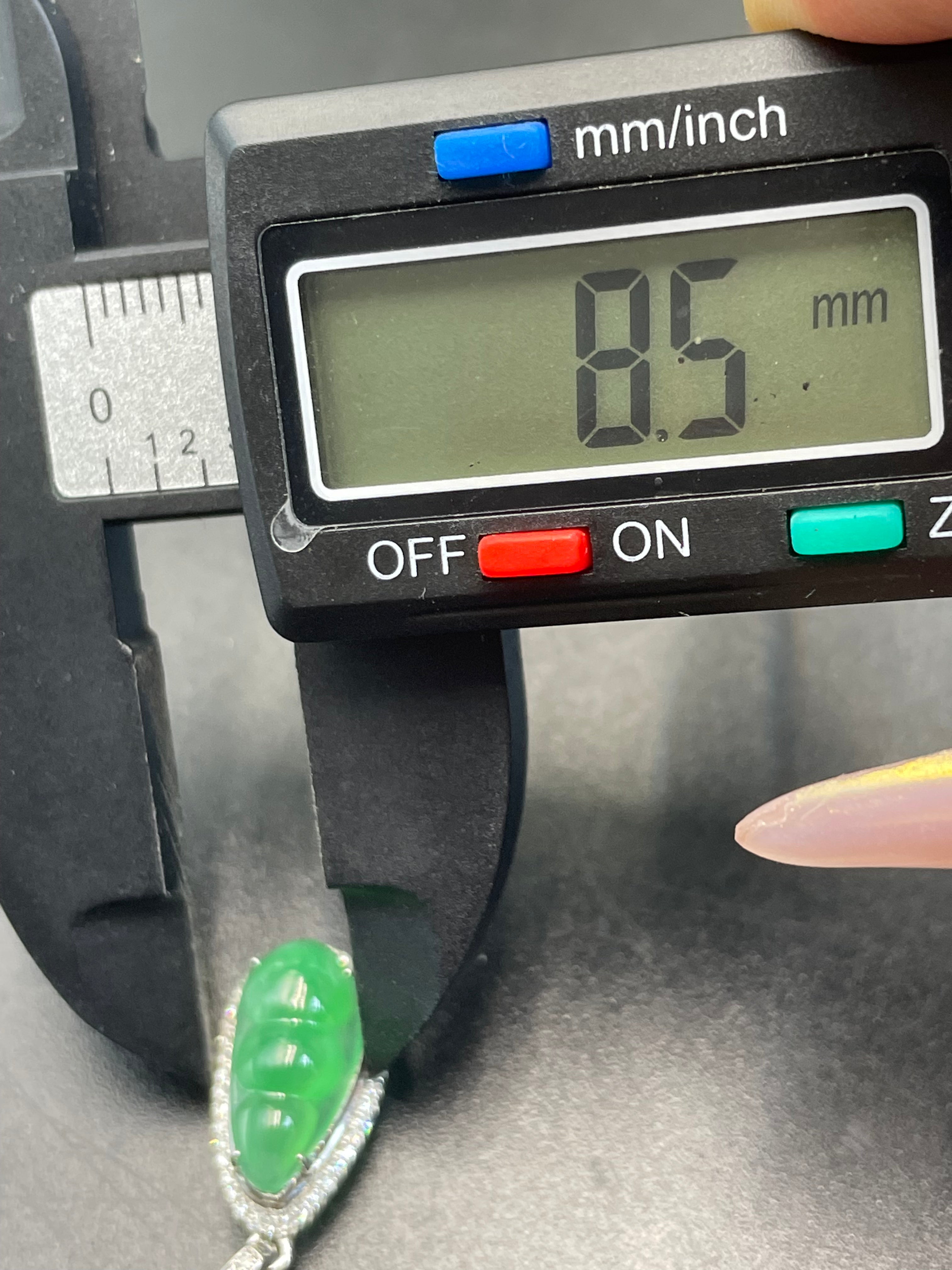 緬甸天然翡翠福豆/三元及第吊墜