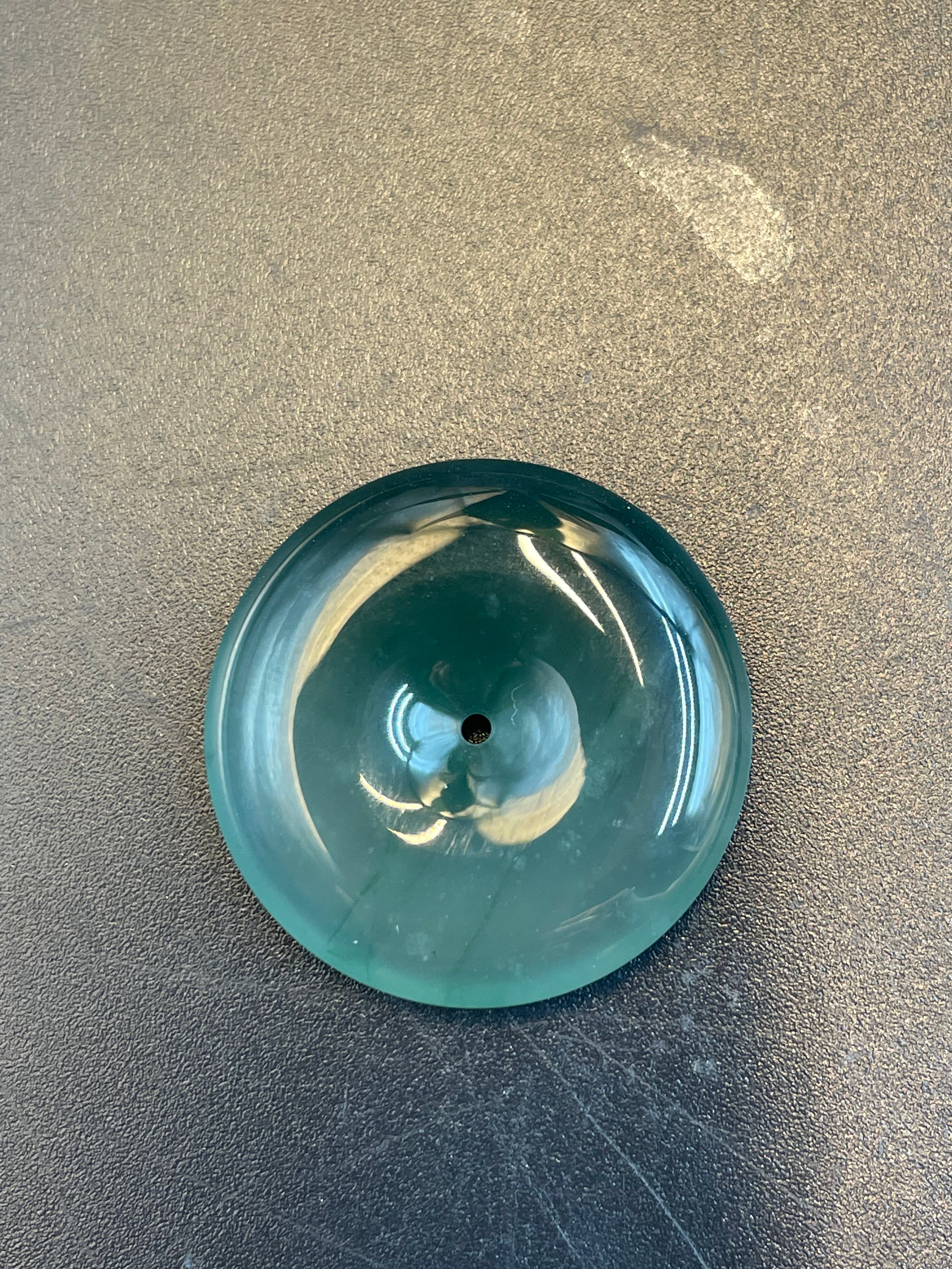 天然翡翠藍水平安扣吊墜