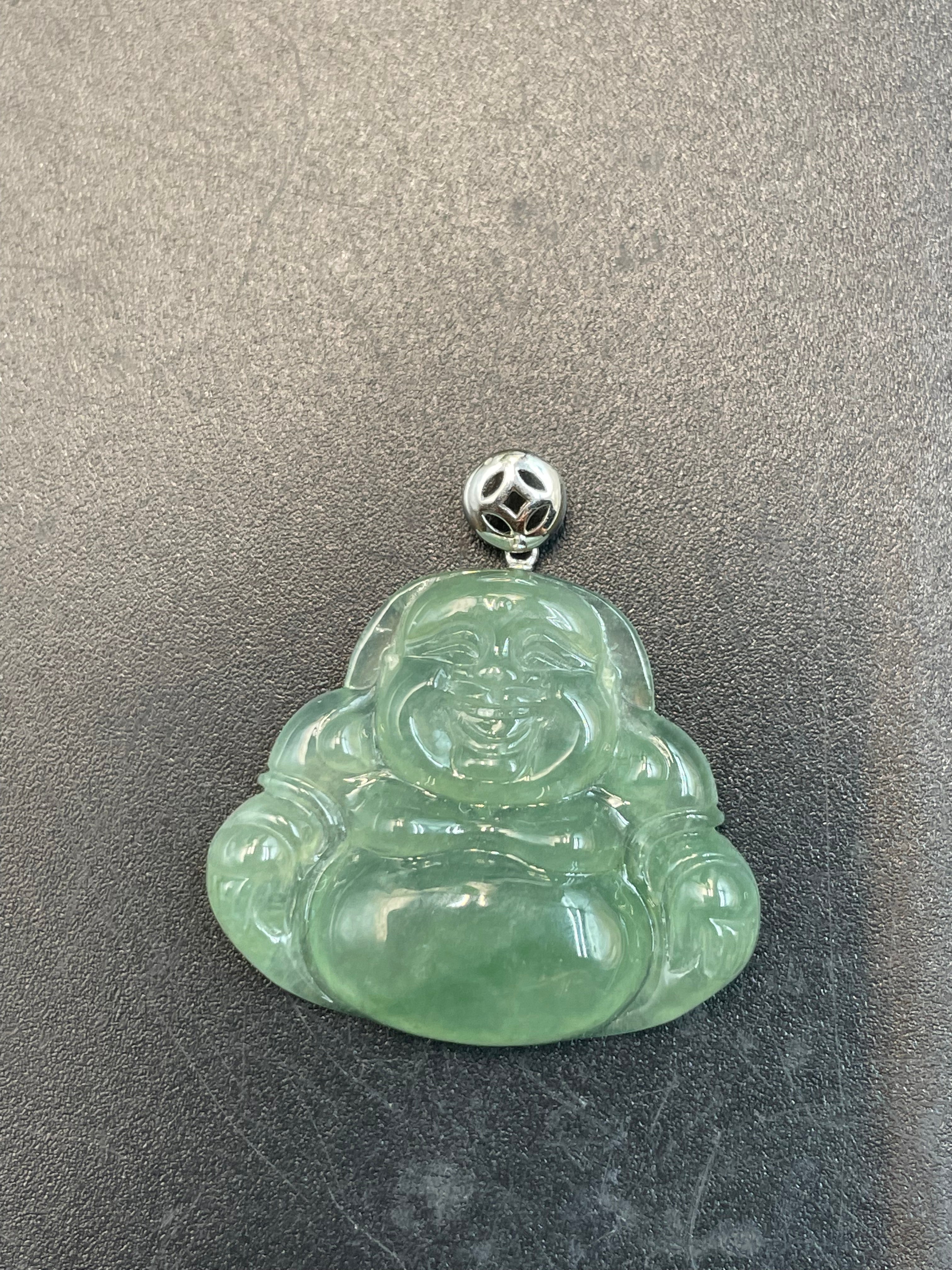 緬甸天然翡翠彌勒吊墜