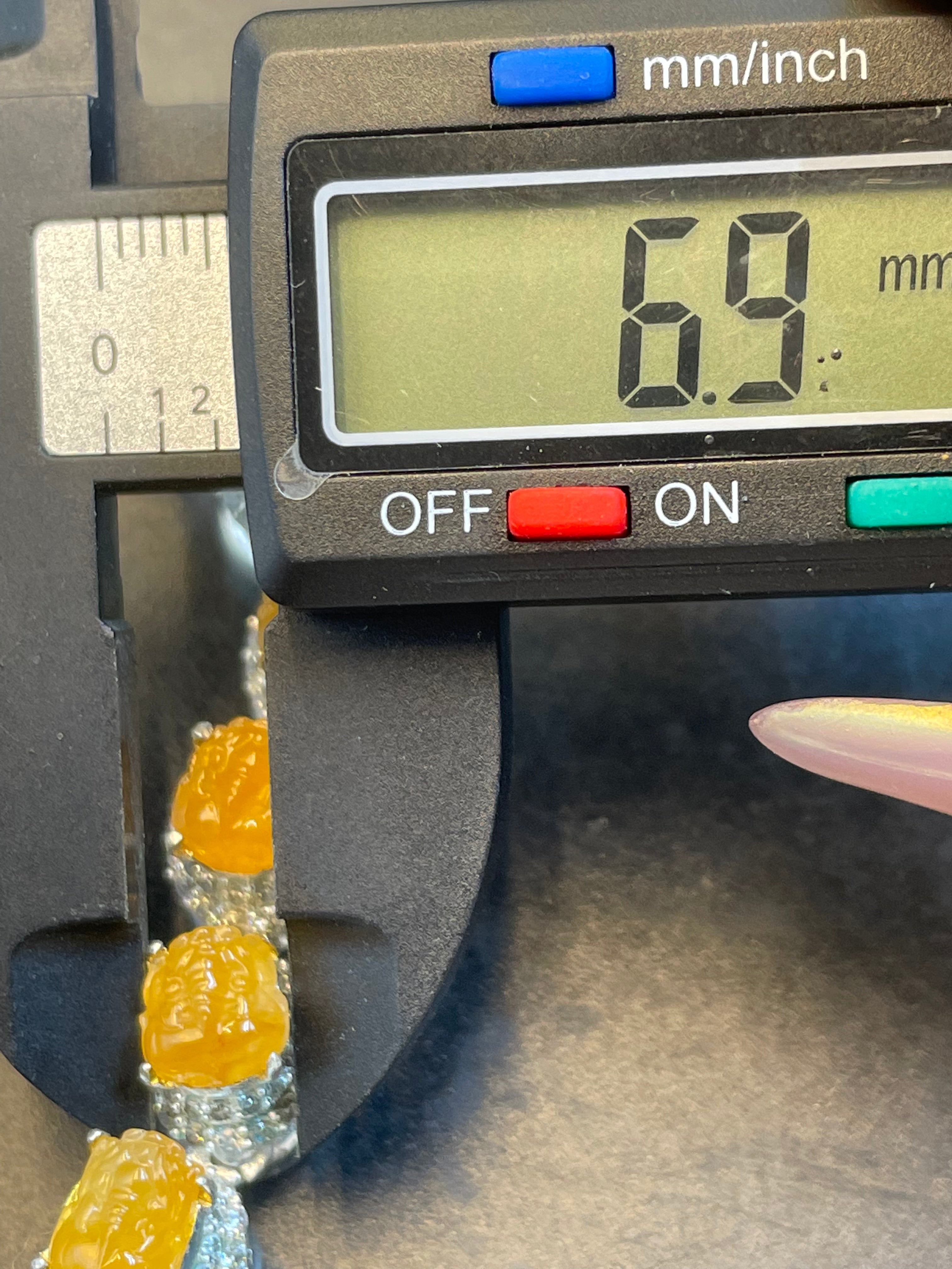 緬甸天然翡翠黃翡貔貅手鏈