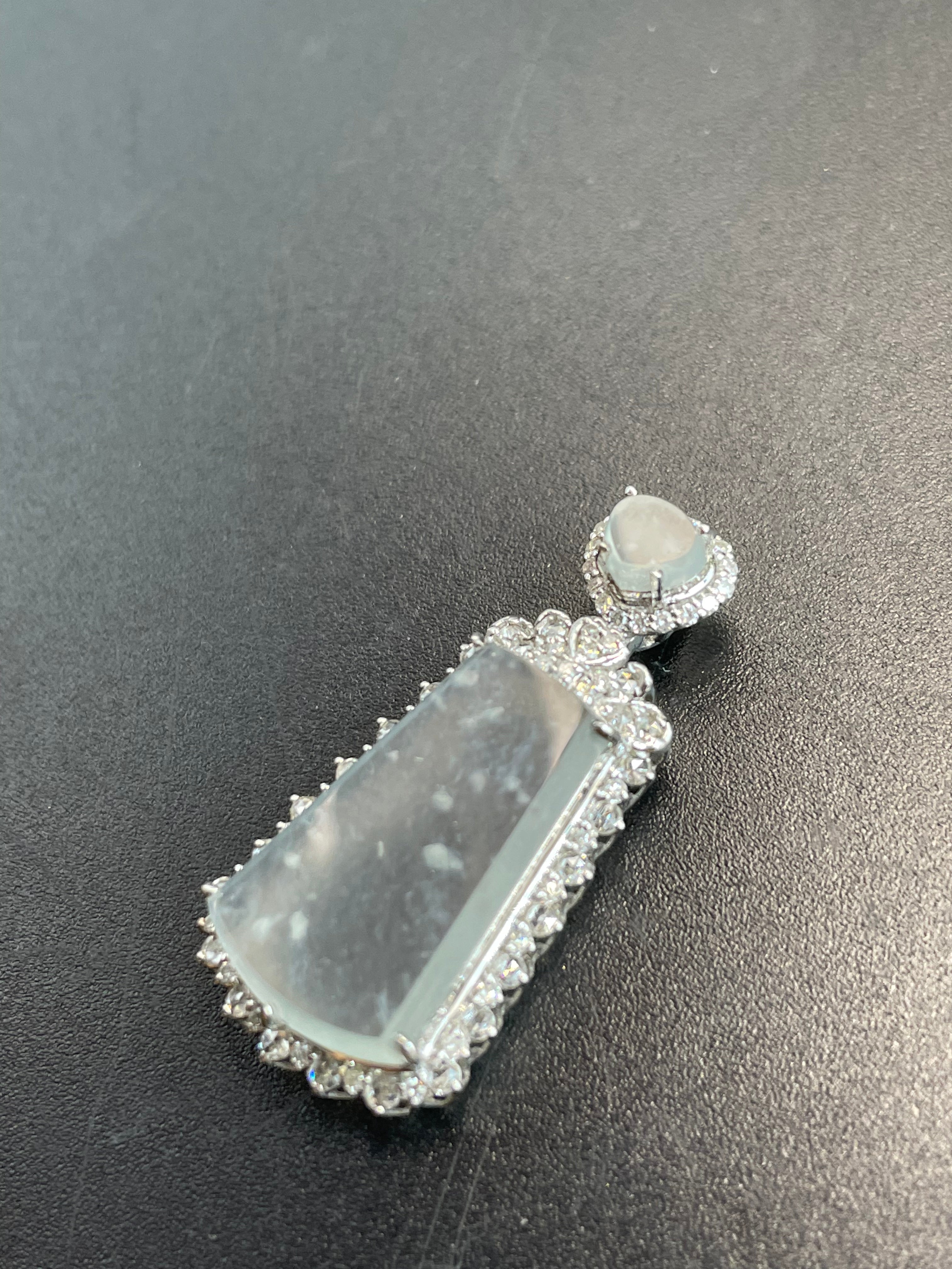 緬甸天然翡翠無事牌吊墜