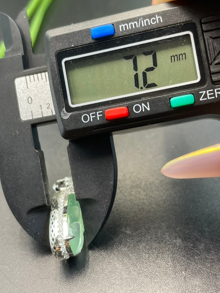 天然緬甸翡翠冰種葉子吊墜