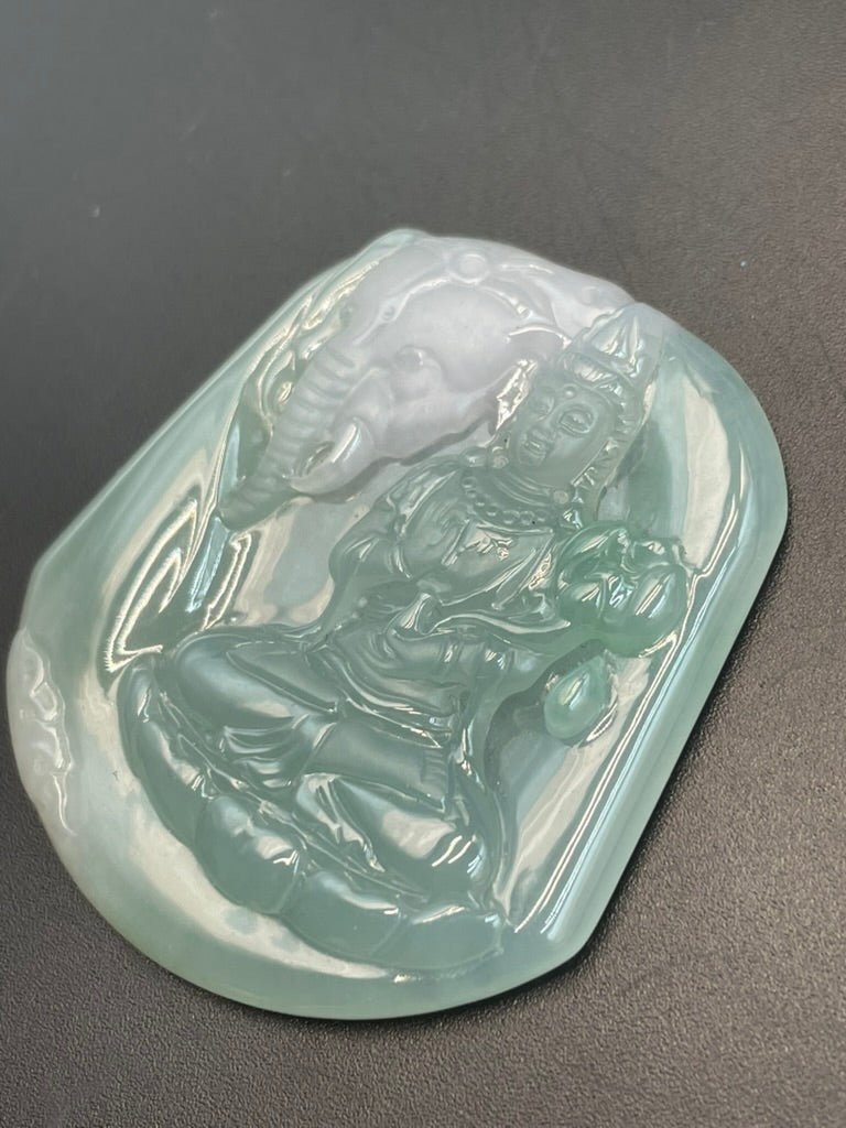 緬甸天然翡翠普賢菩薩吊墜