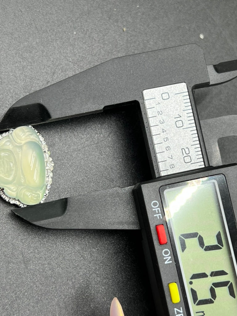 緬甸天然翡翠冰種彌勒佛公吊墜