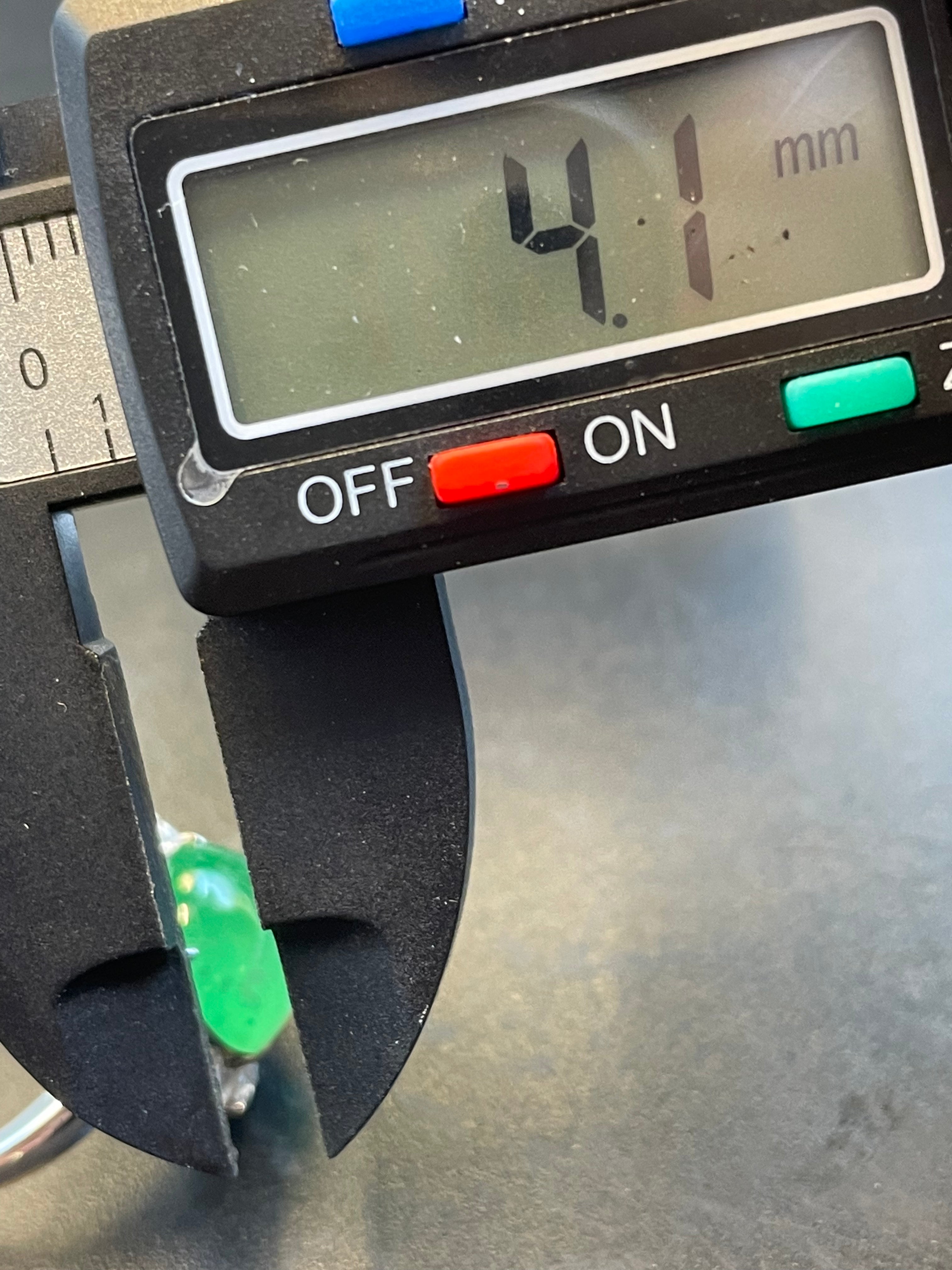 緬甸天然翡翠冰種陽綠正圓蛋面戒指