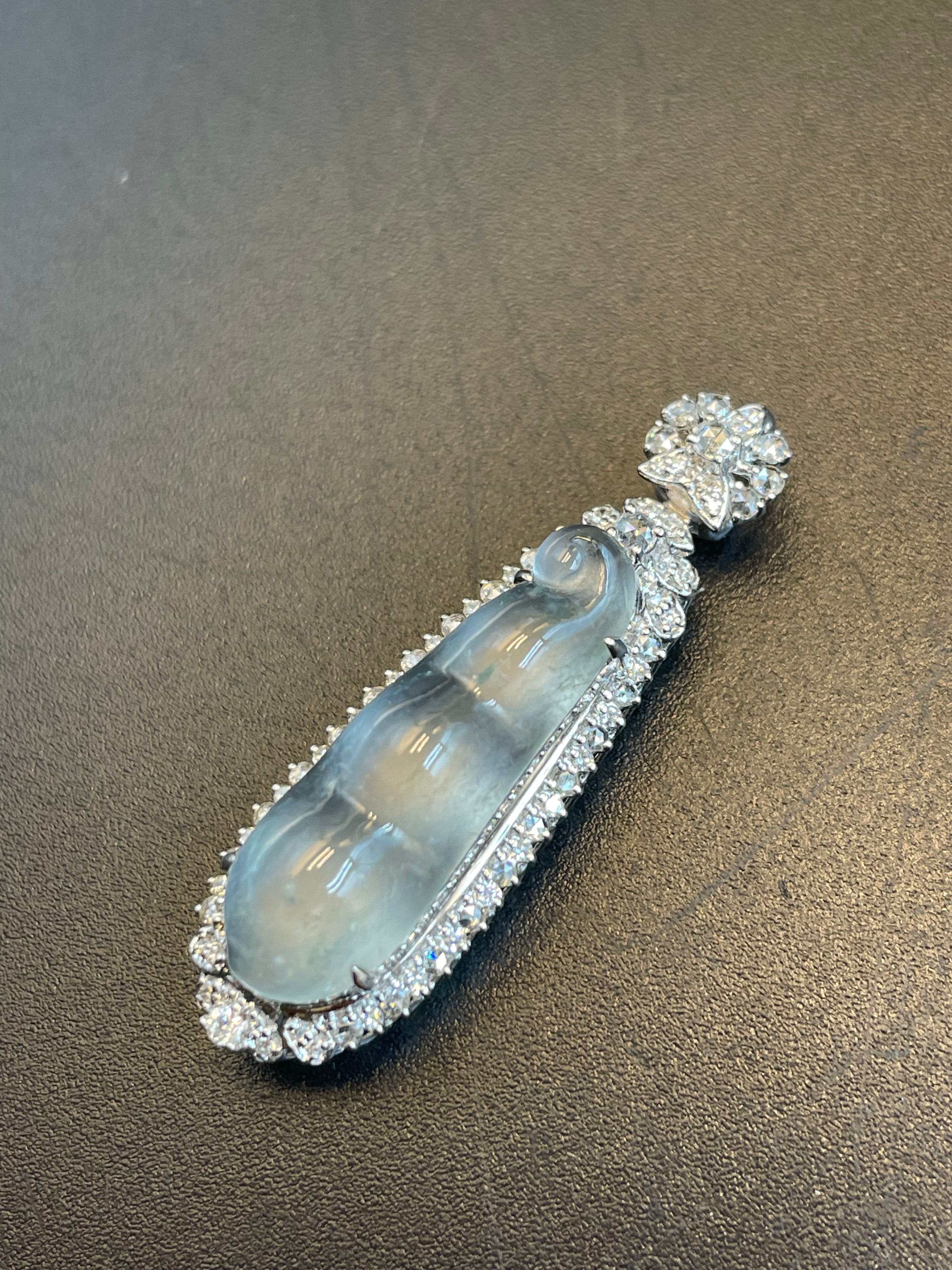 緬甸天然翡翠冰種福豆/三元及第吊墜