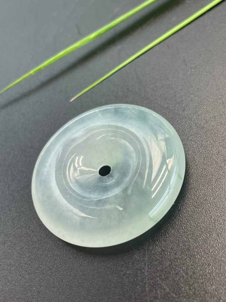 天然緬甸翡翠冰種平安扣吊墜