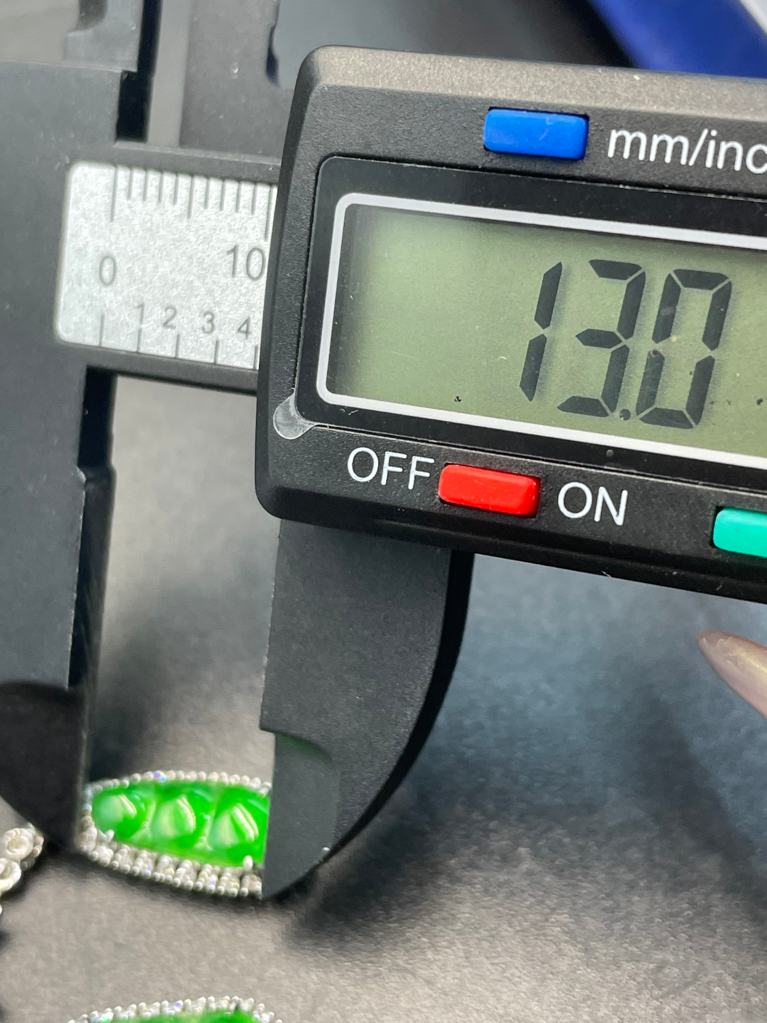 緬甸天然翡翠陽綠福豆/三元及第吊墜項鍊