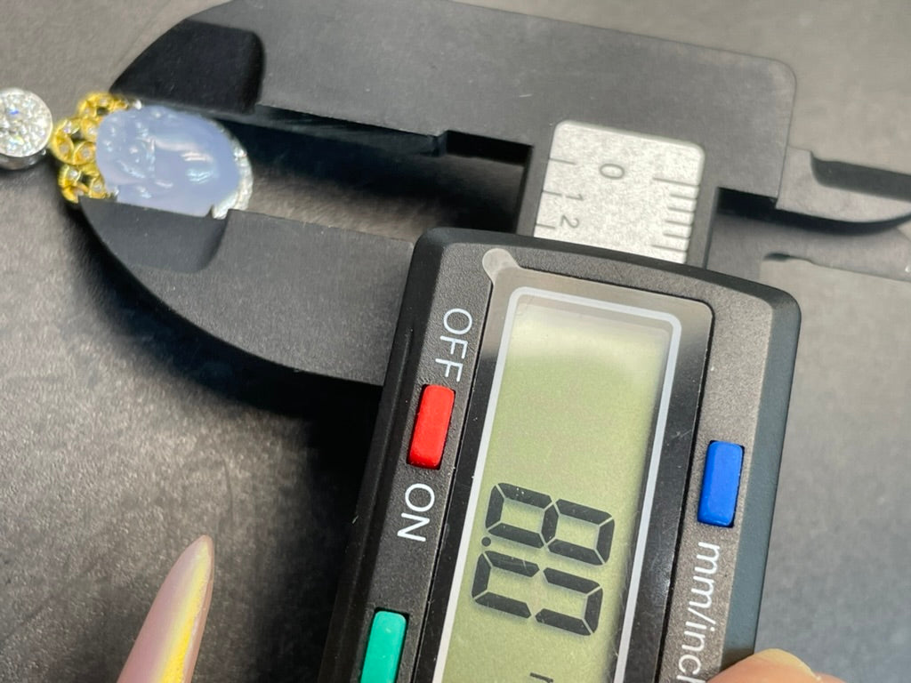 天然緬甸翡翠冰紫貔貅吊墜