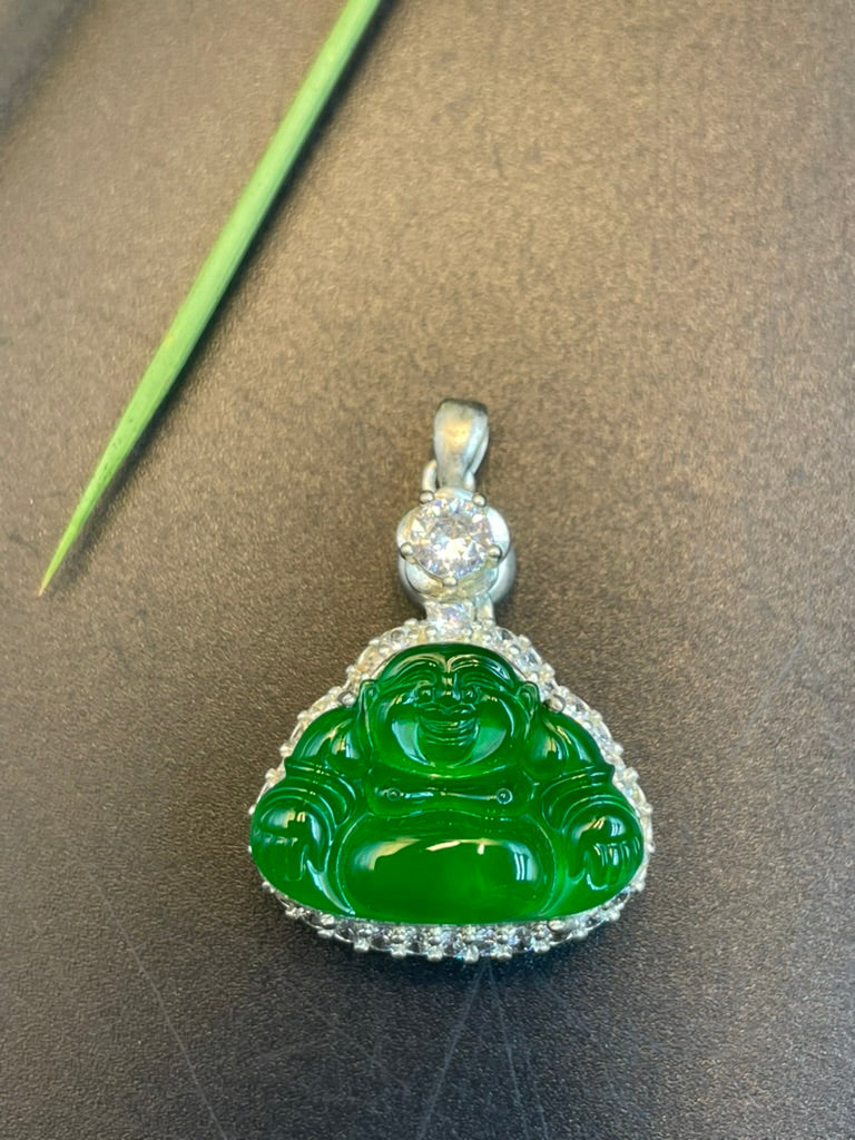 緬甸天然翡翠彌勒吊墜