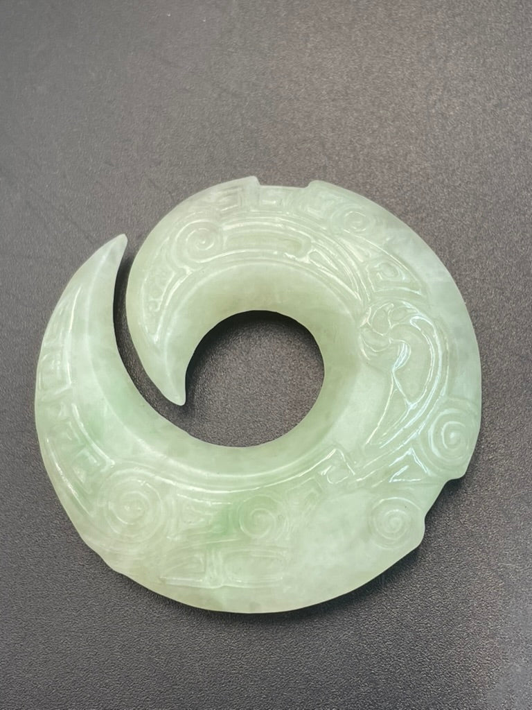 緬甸天然翡翠時來運轉招財轉運吊墜