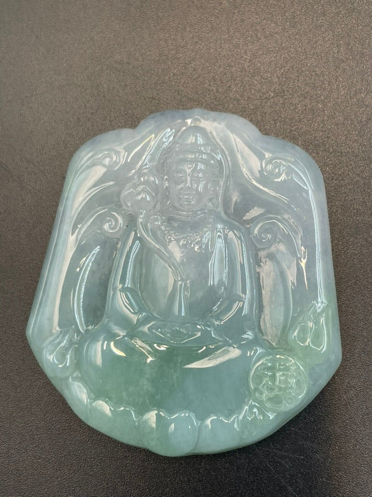 緬甸天然翡翠觀音吊墜