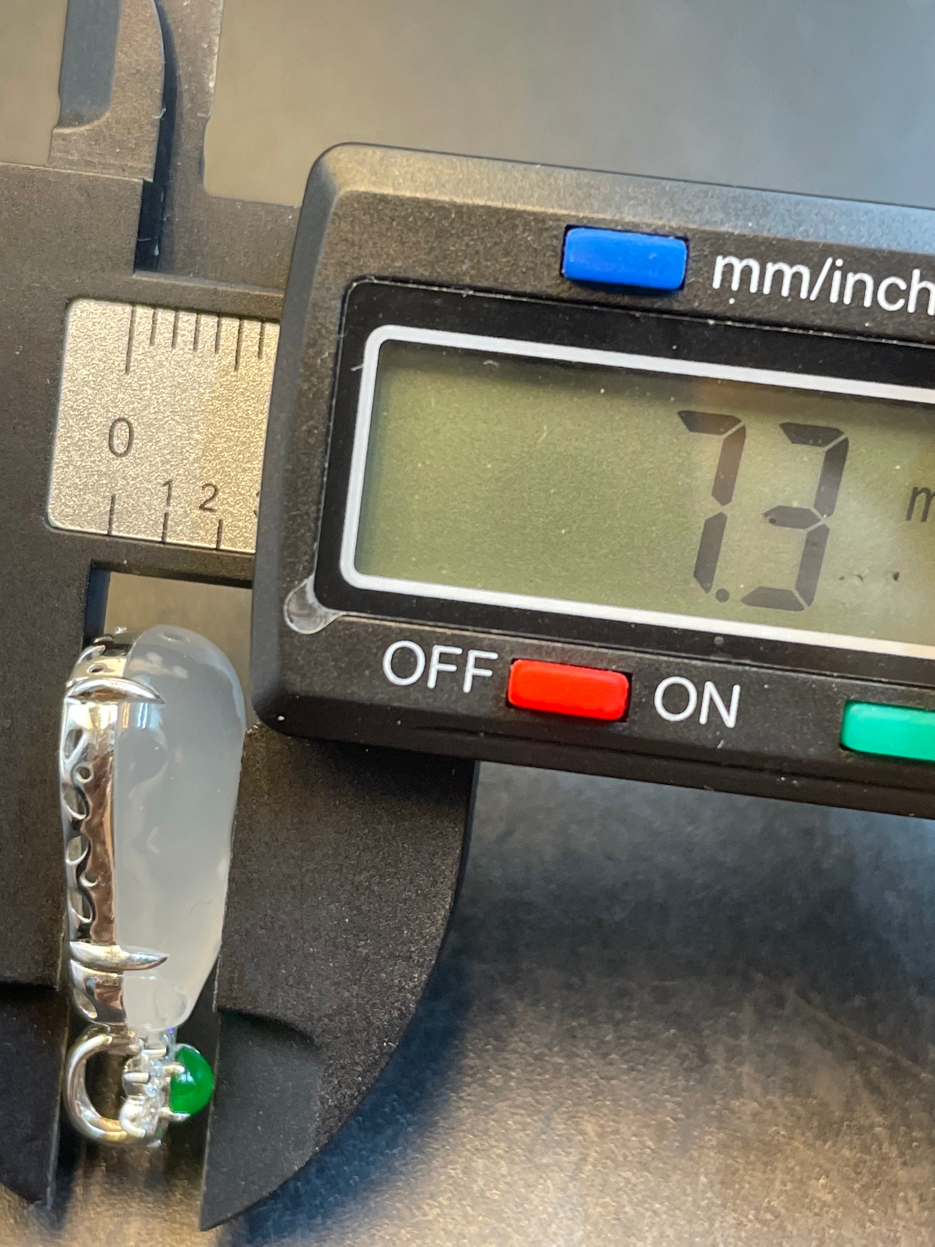 緬甸天然翡翠雪花棉福瓜吊墜