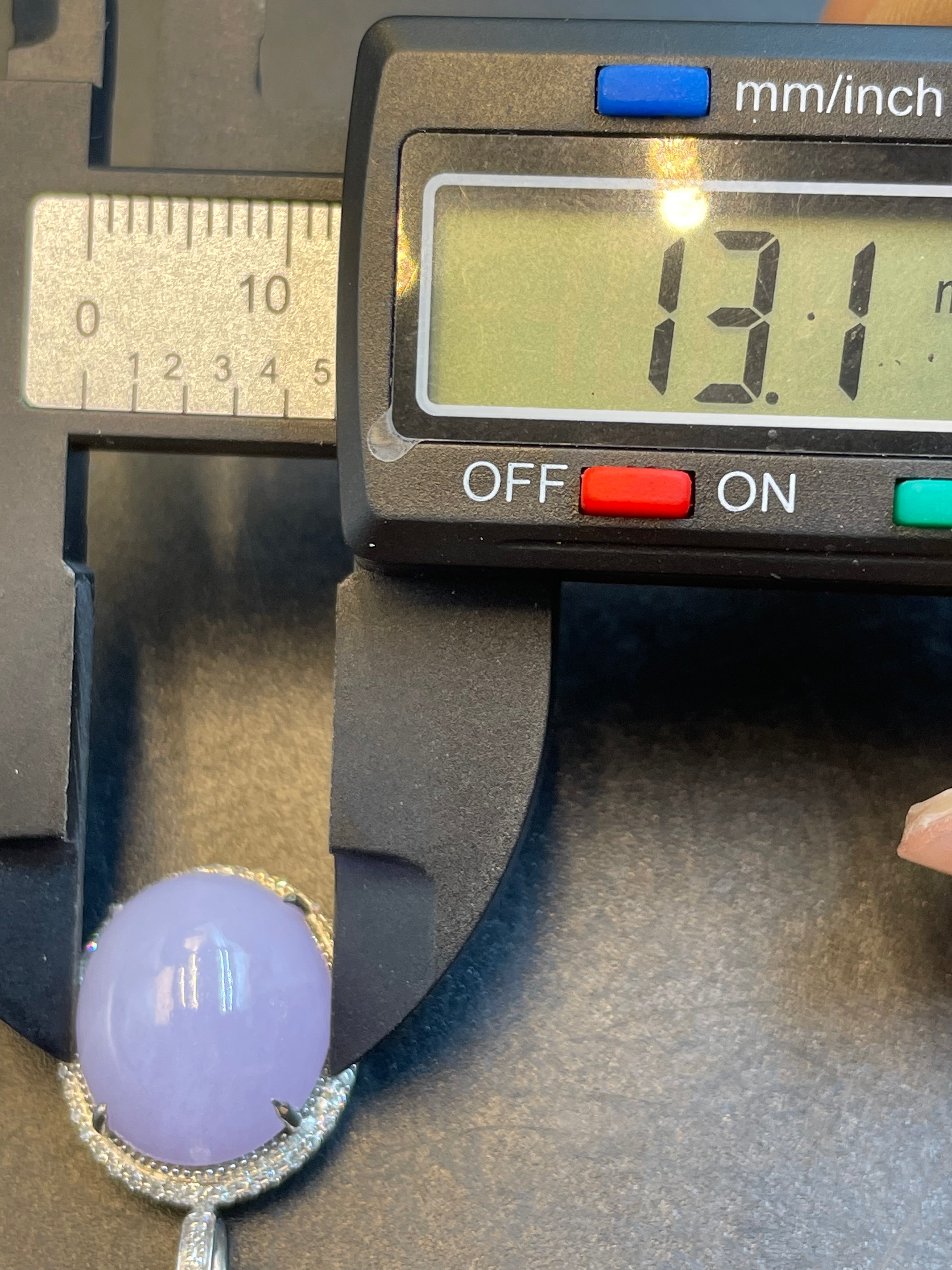 緬甸天然翡翠紫羅蘭蛋面吊墜