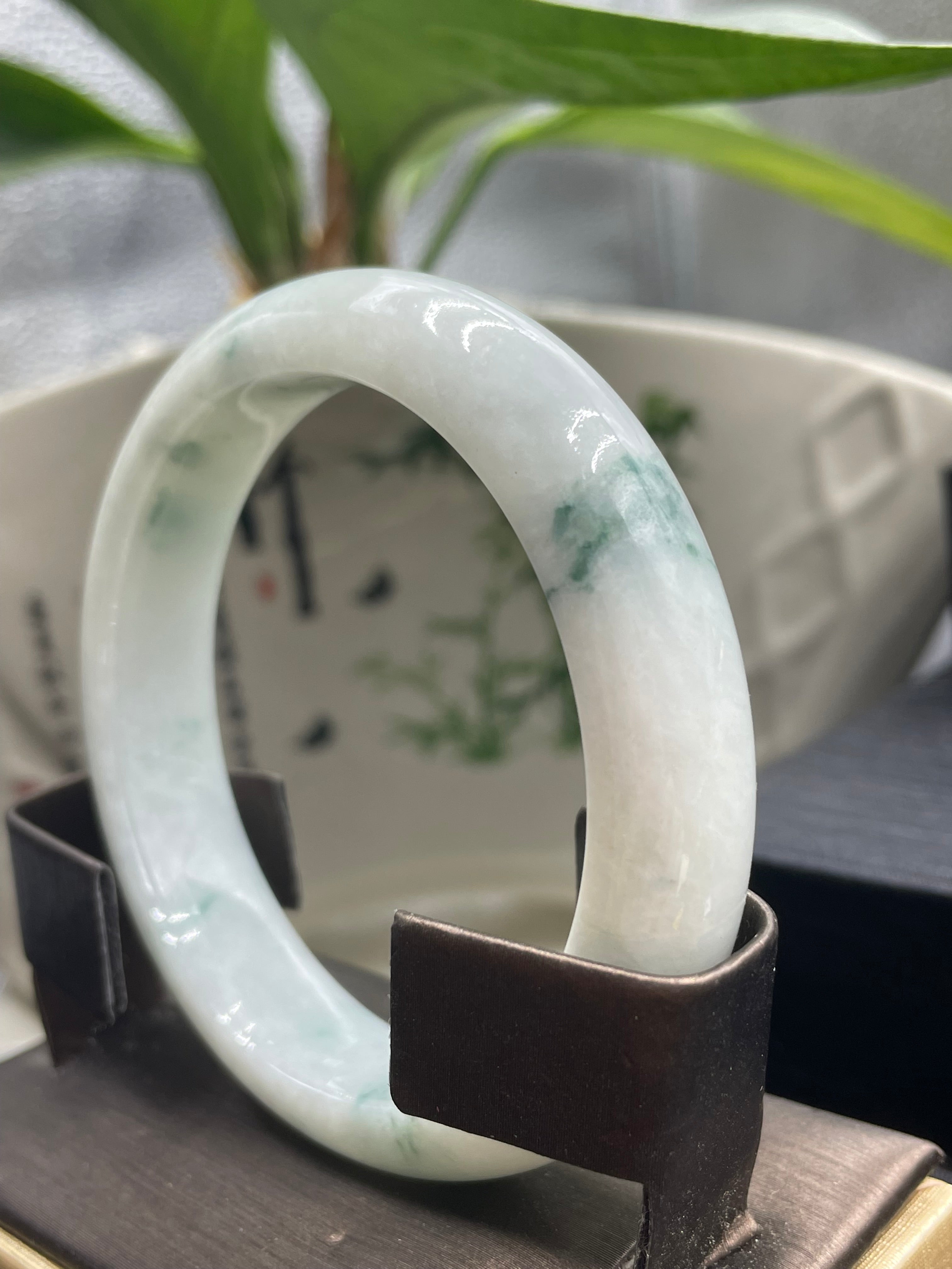 糯冰飄藍花手鐲