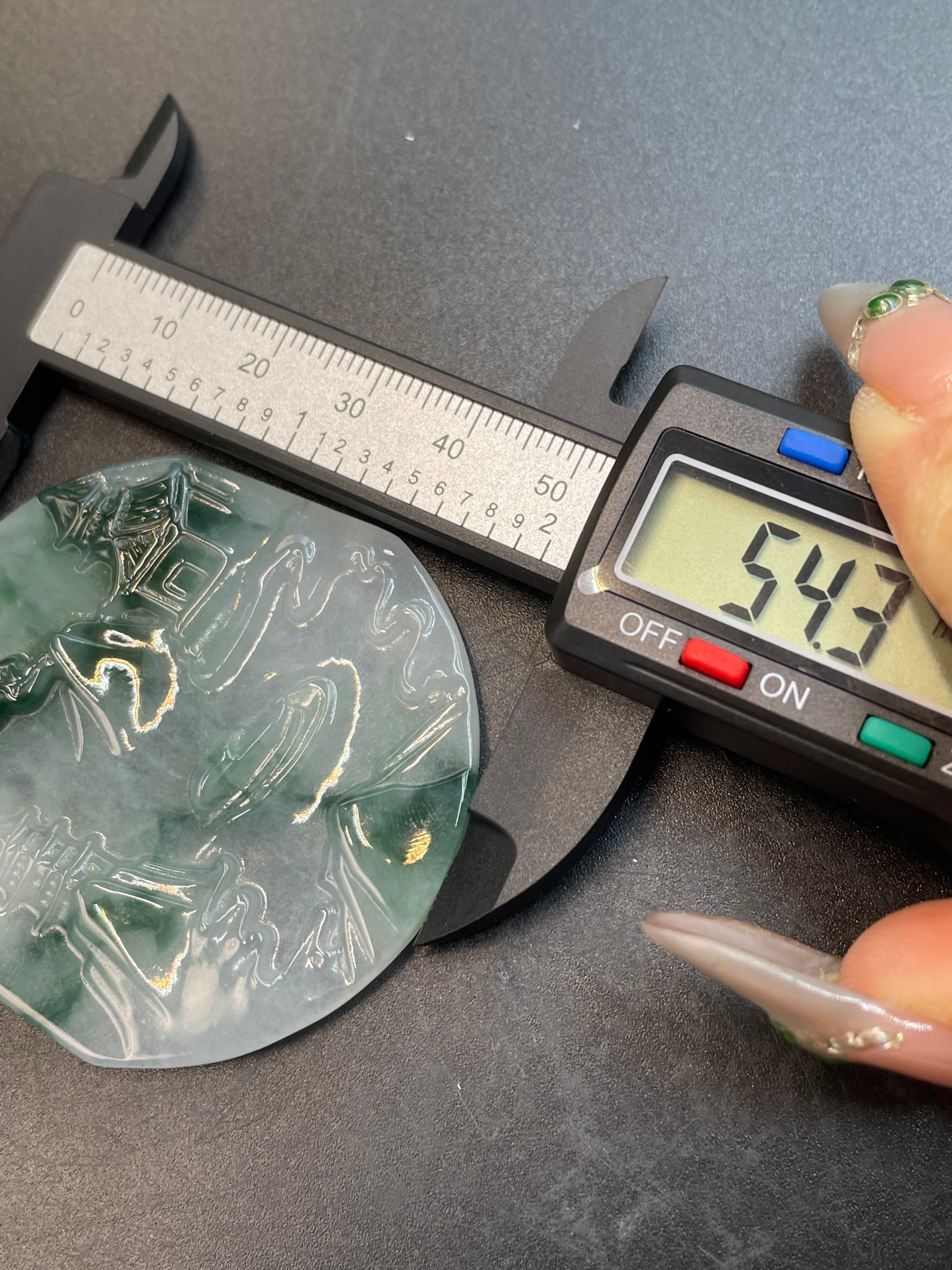 隨形山水牌吊墜