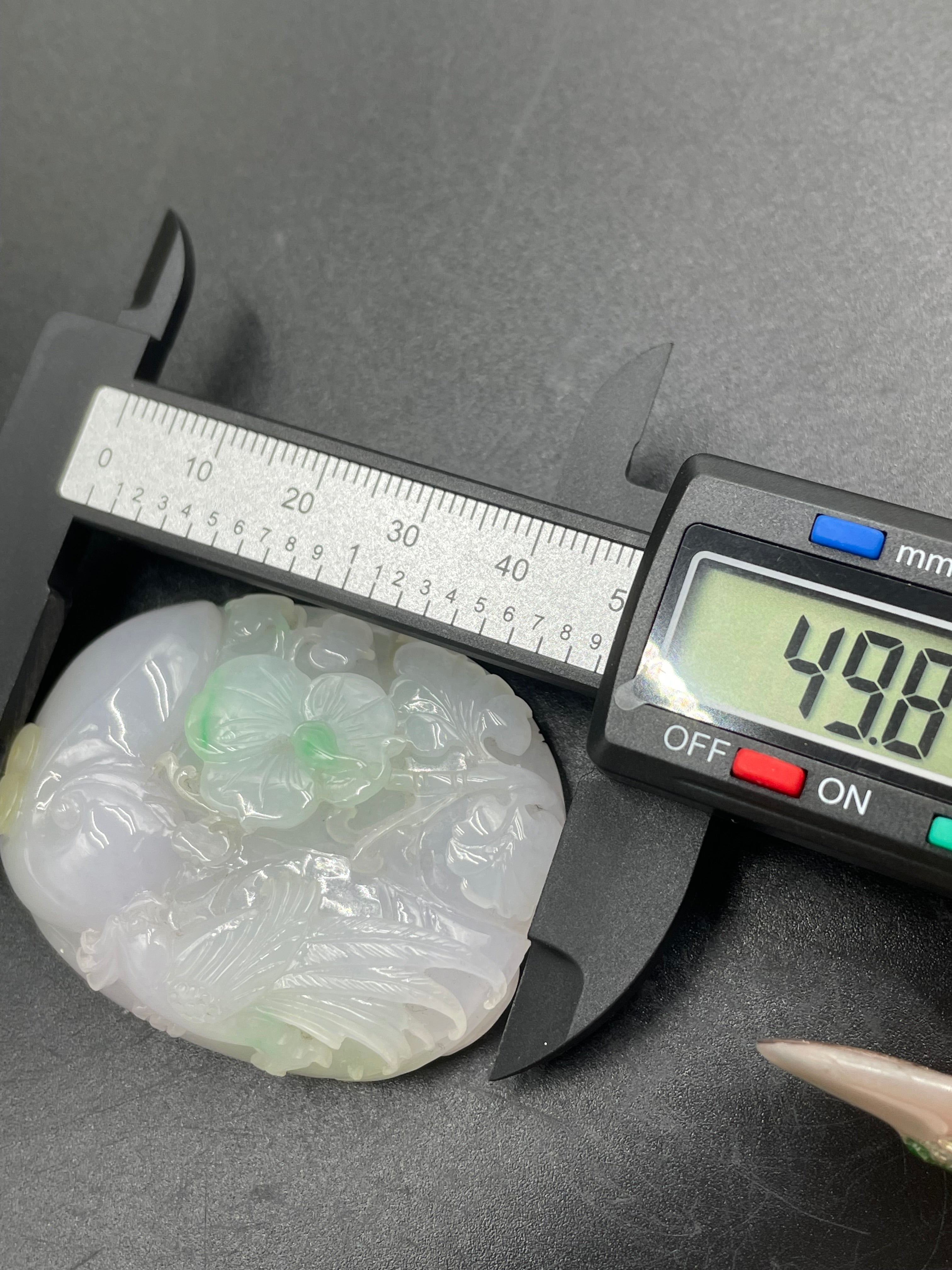 翡翠花鳥牌吊墜