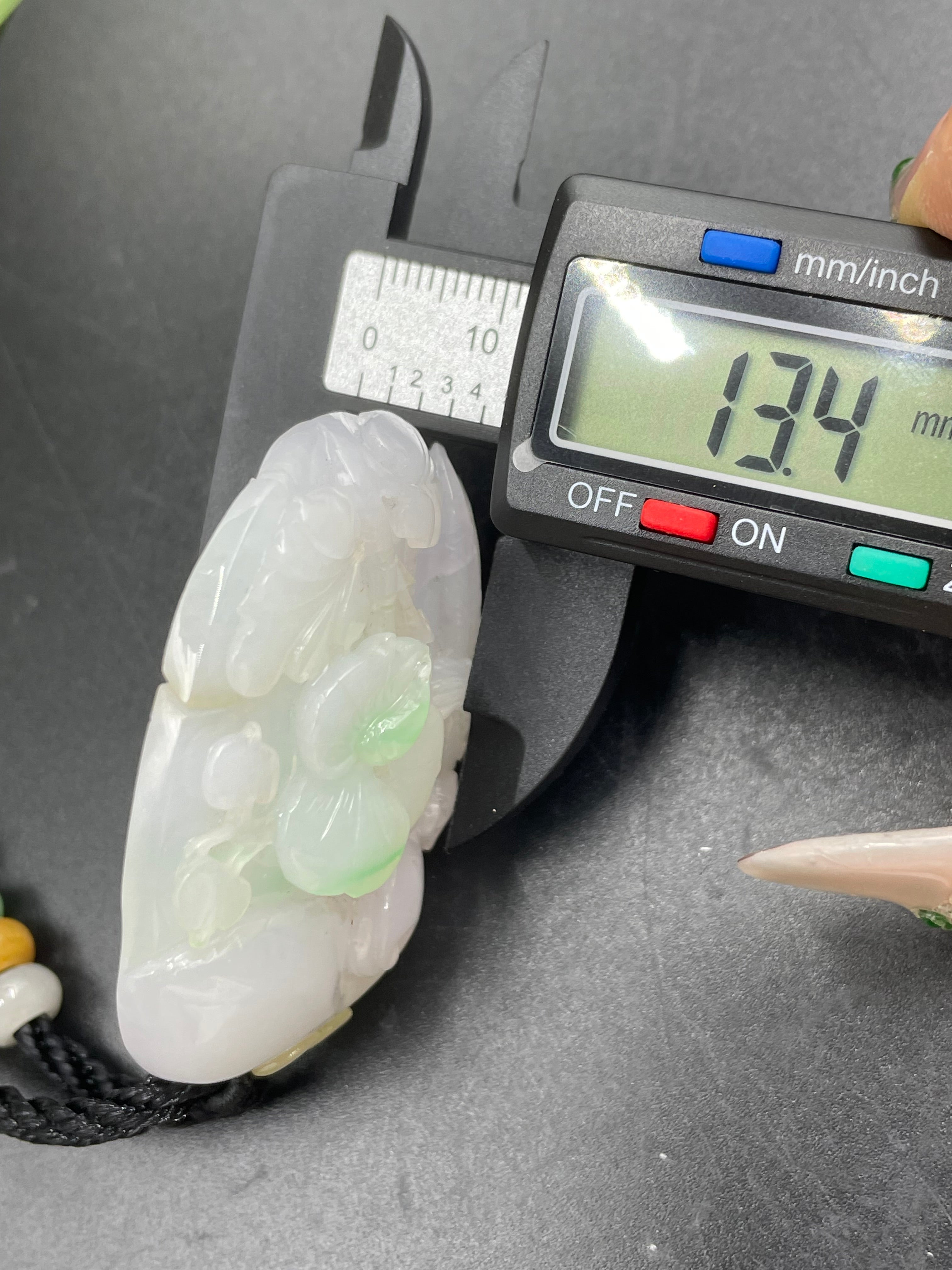 翡翠花鳥牌吊墜