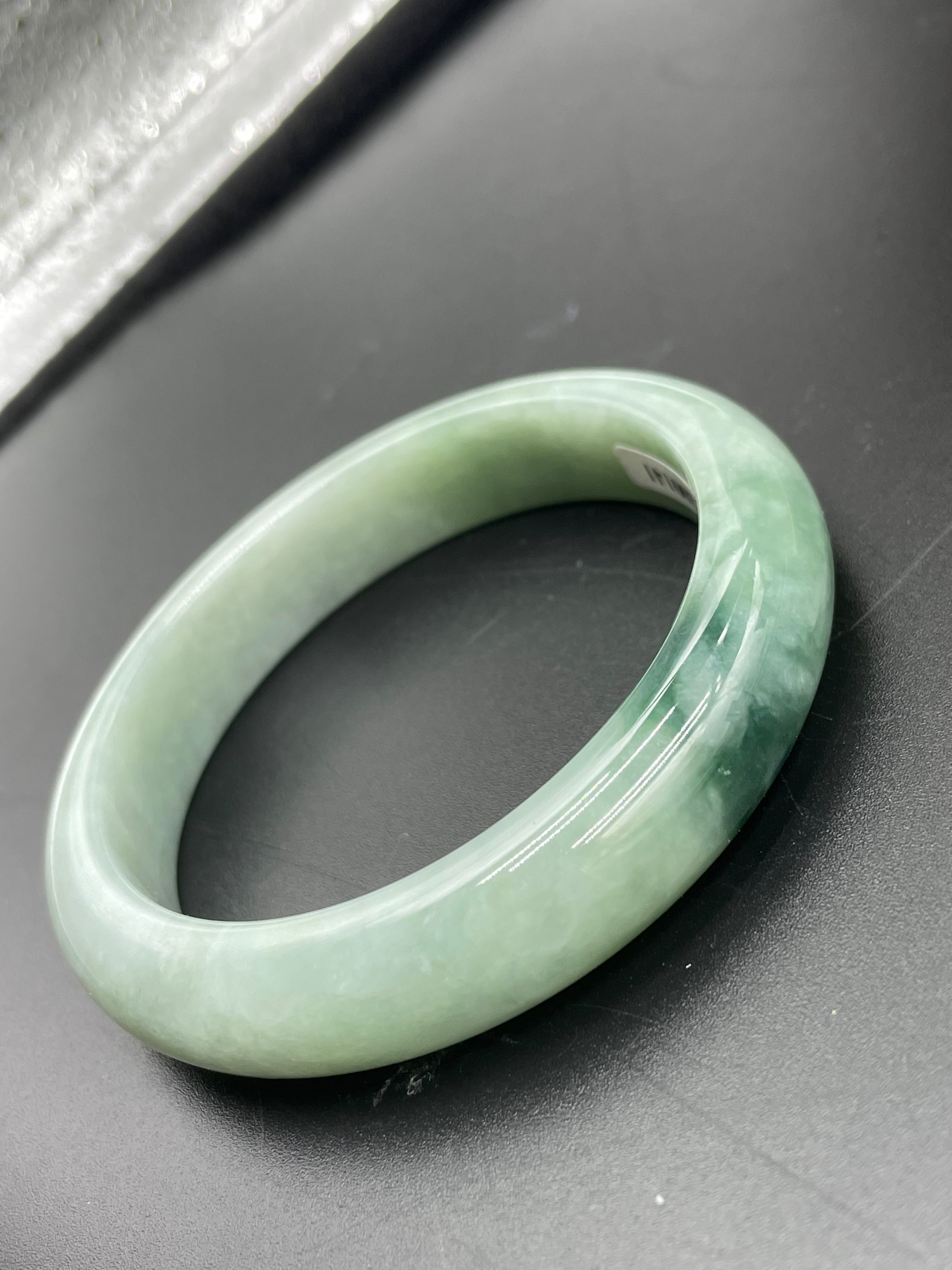 緬甸翡翠冰種手鐲【飄花正圈】