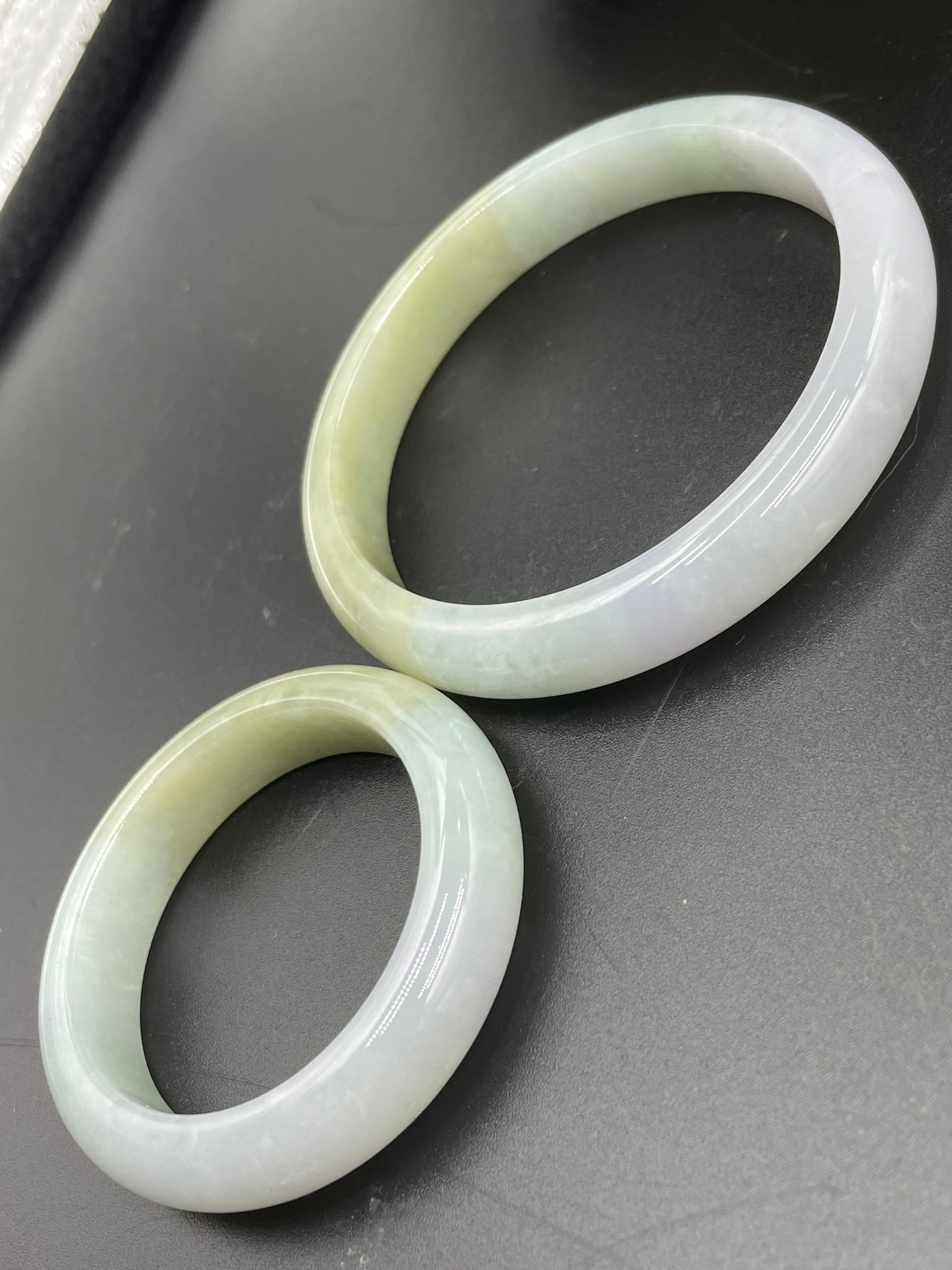 緬甸翡翠冰種手鐲【半山水子母鐲】