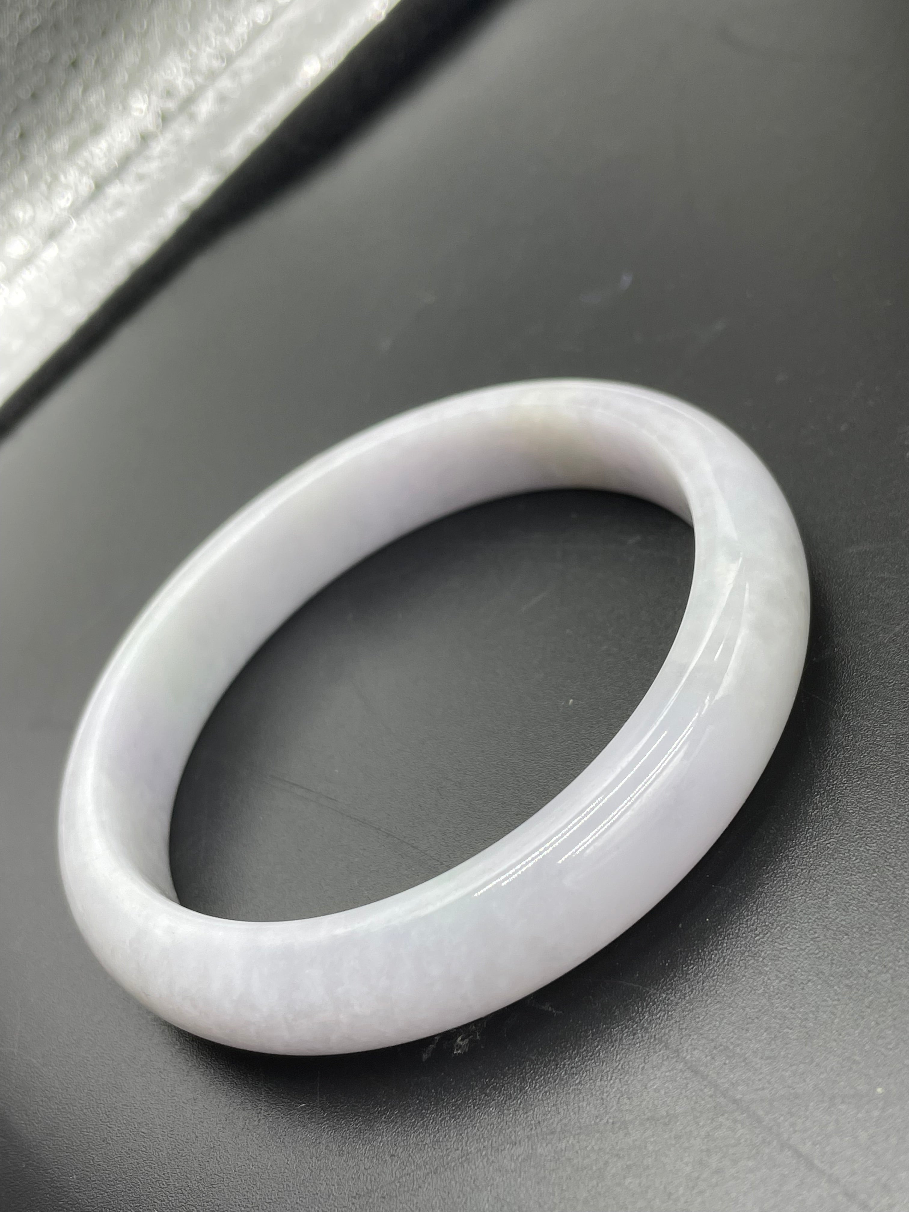 緬甸翡翠冰種手鐲【淡紫正圈】