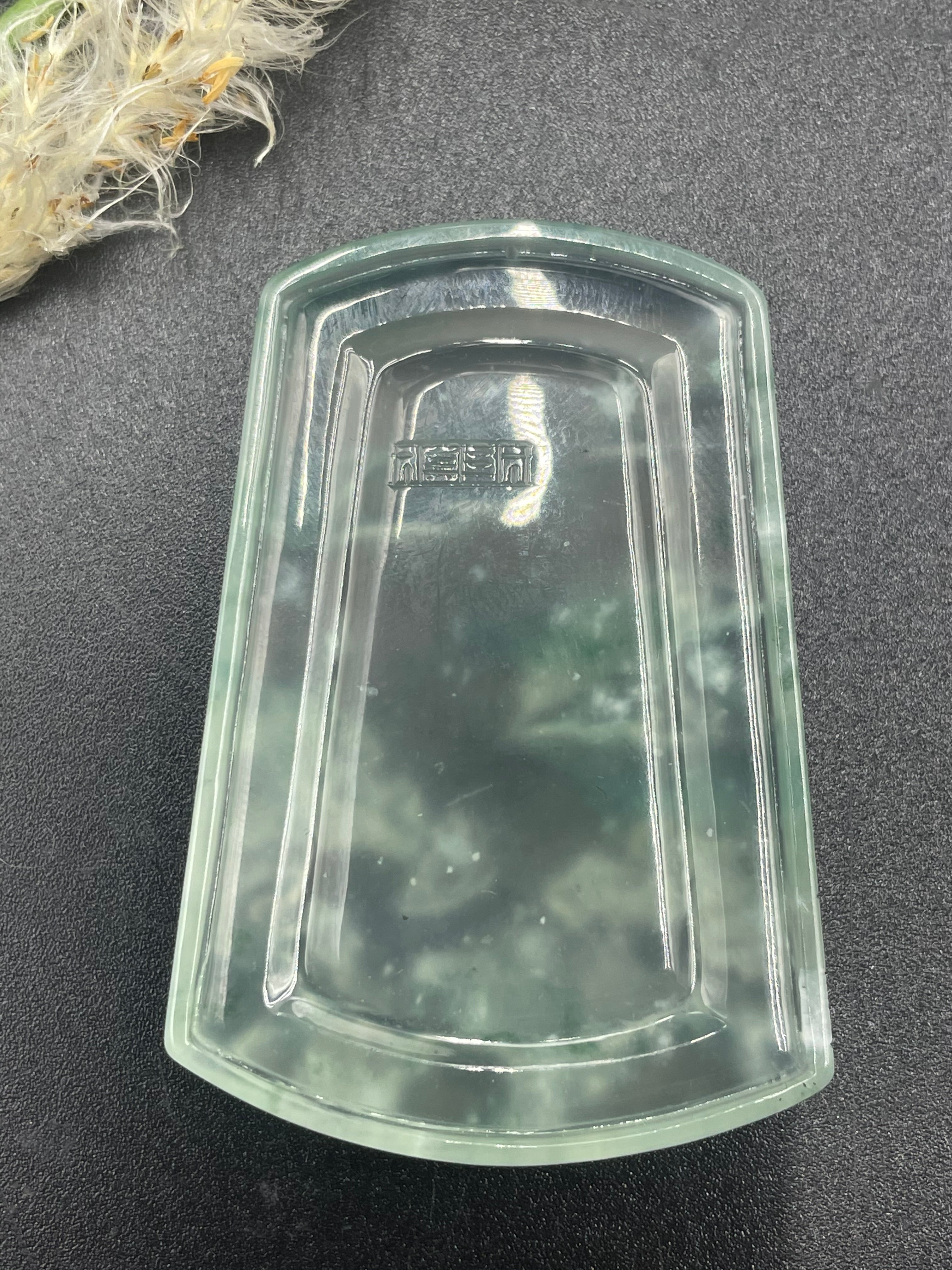 高透山水牌吊坠