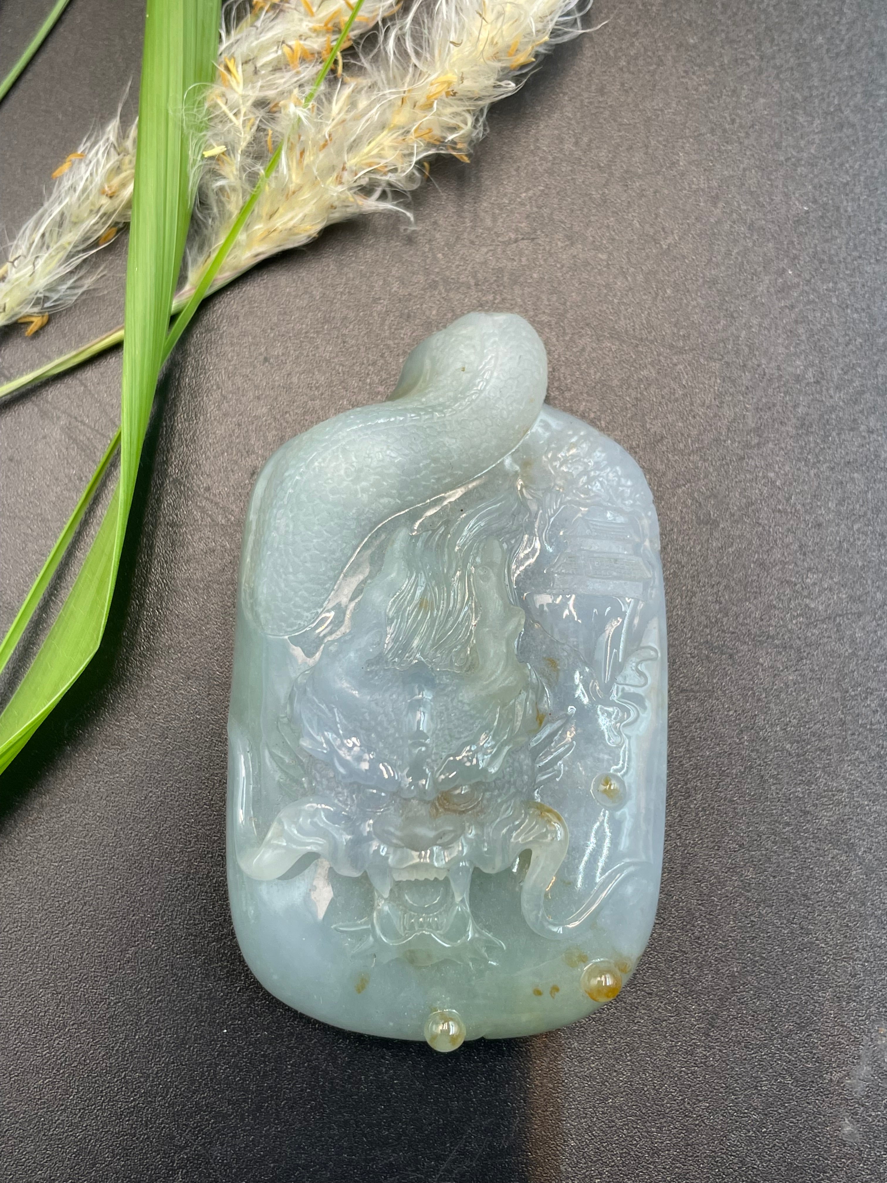 翡翠龍牌吊墜