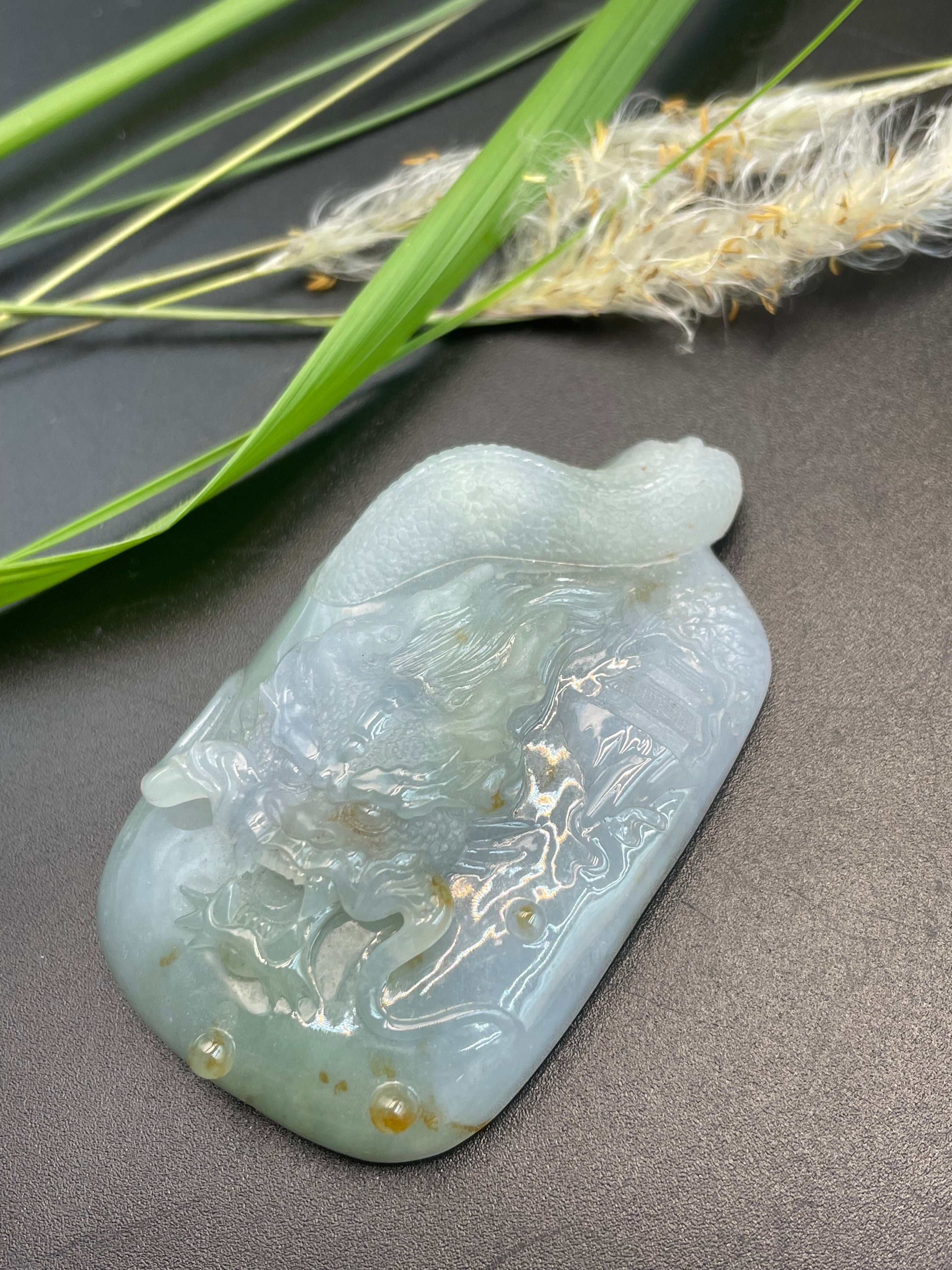 翡翠龍牌吊墜