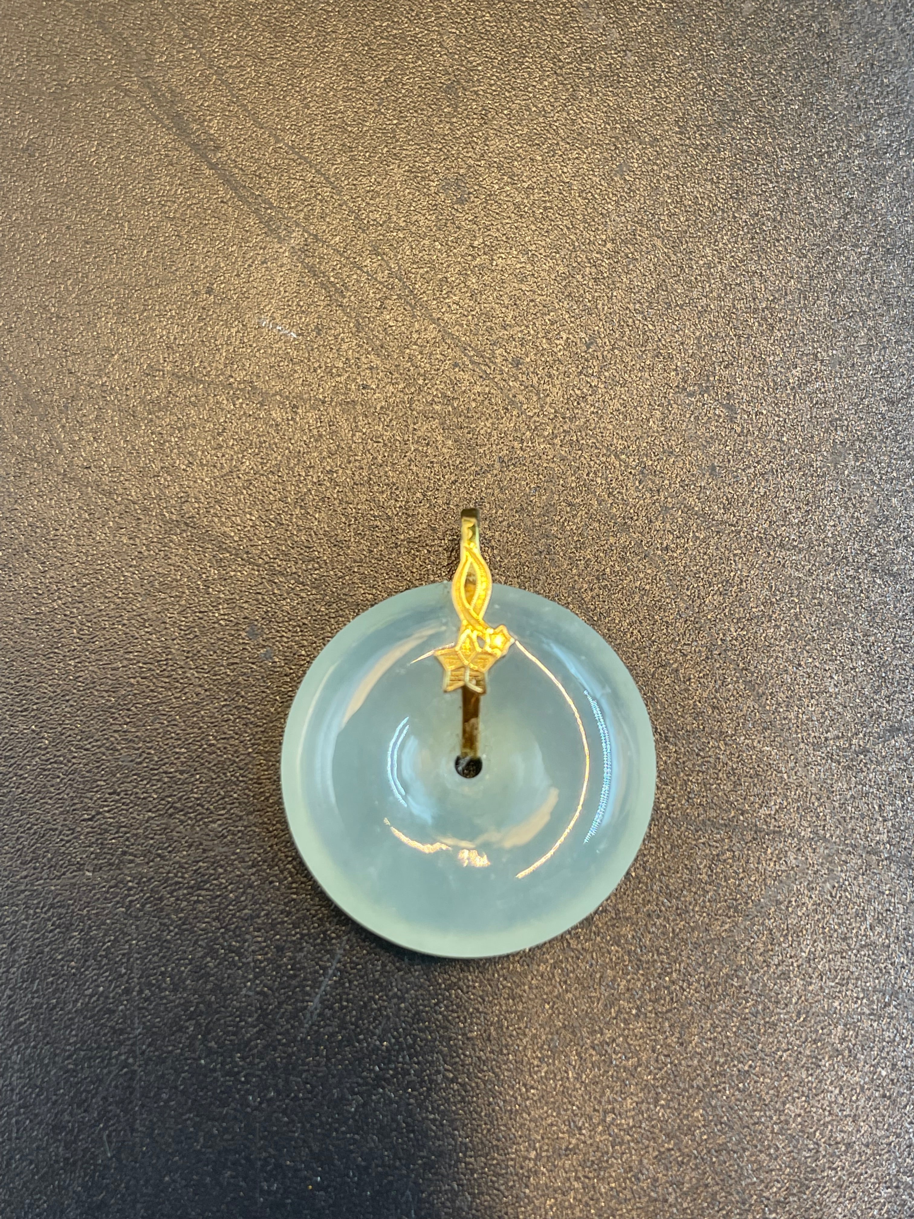 緬甸翡翠冰種平安扣吊墜