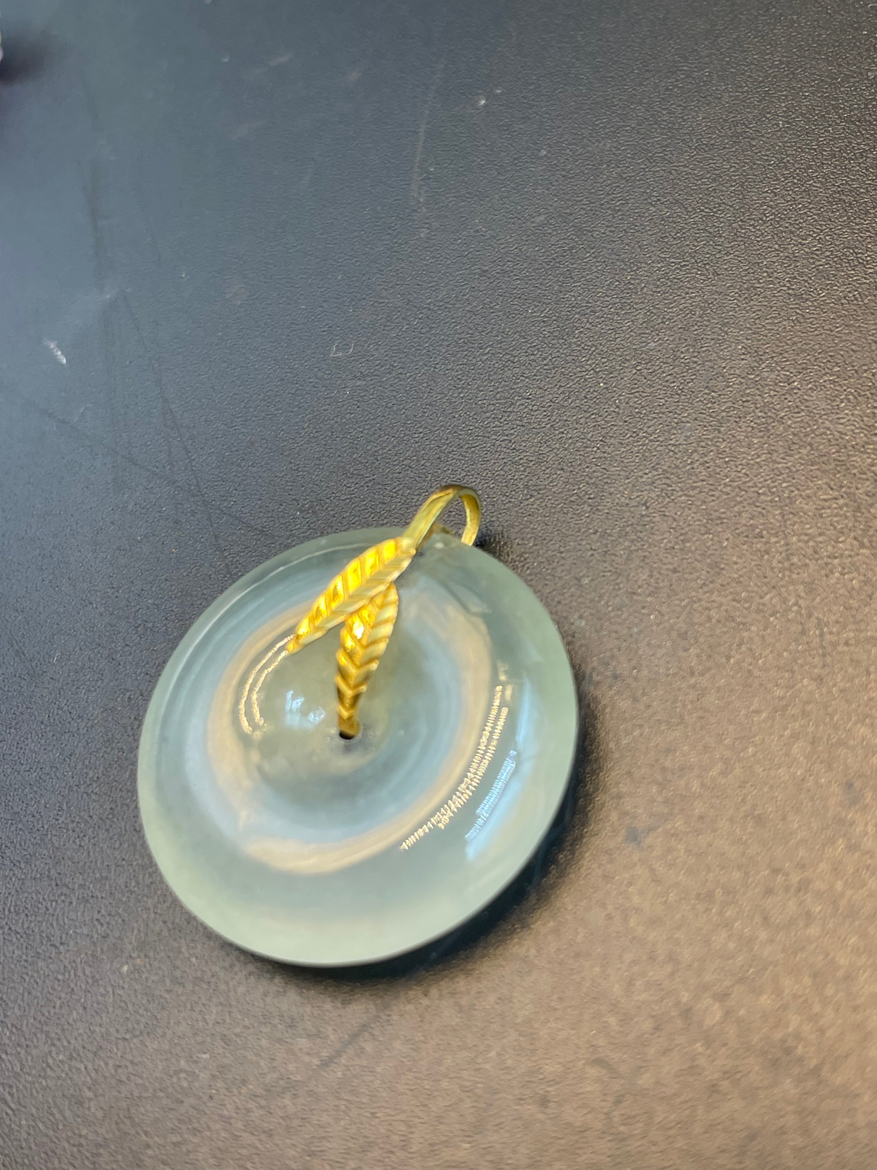 緬甸翡翠冰種平安扣吊墜