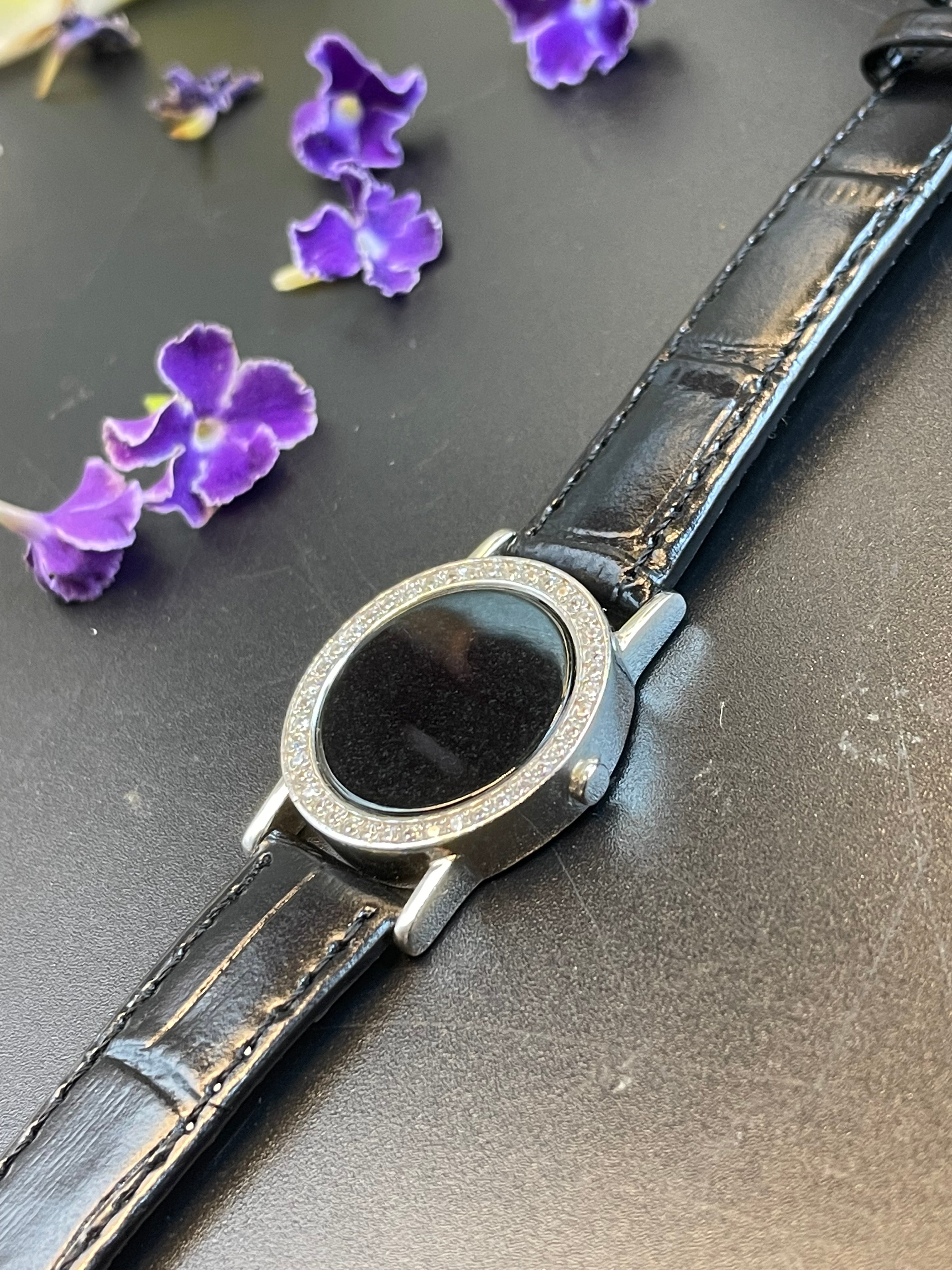 天然翡翠无事牌墨翠手链