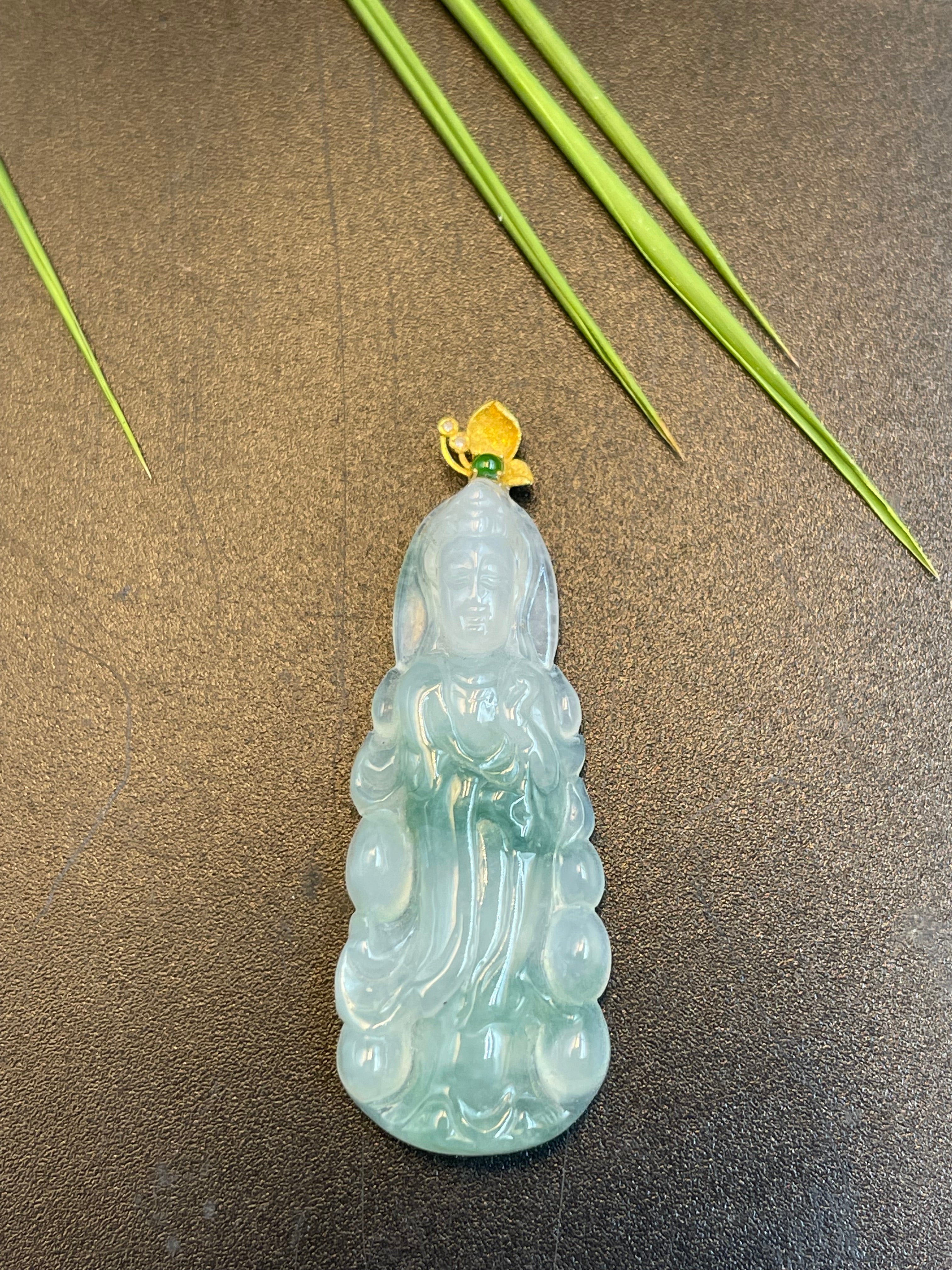 緬甸天然翡翠觀音吊墜